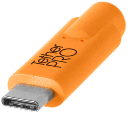 Tether Tools TetherPro USB Type-C Male  to 5-Pin Micro-USB 2.0 Type-B Male Cable (15', Orange) CUC2515-ORG
