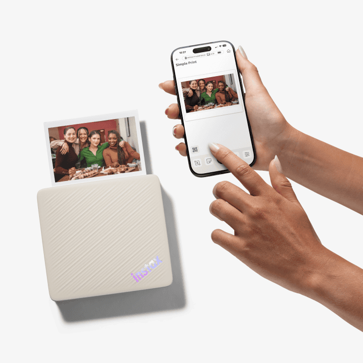 Fujifilm instax Link WIDE 2 smartphone printer in Duo Beige, product view 3