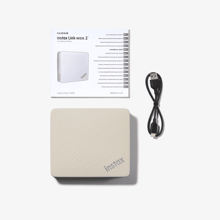 Fujifilm instax Link WIDE 2 smartphone printer in Duo Beige, product view 6