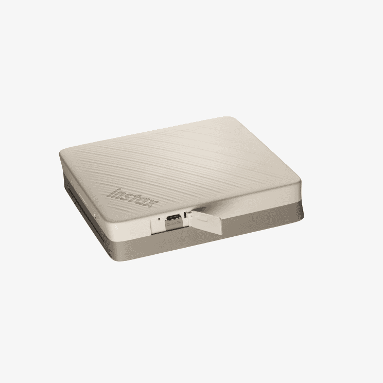 Fujifilm instax Link WIDE 2 smartphone printer in Duo Beige, product view 4