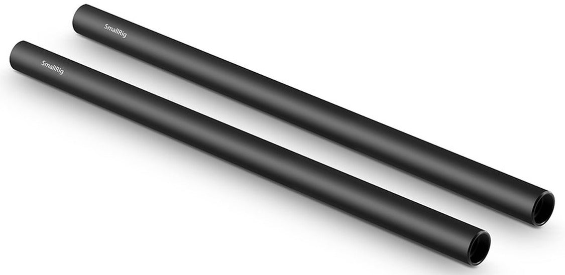 SmallRig 15mm Aluminum Rod (Pair, Black, 12")