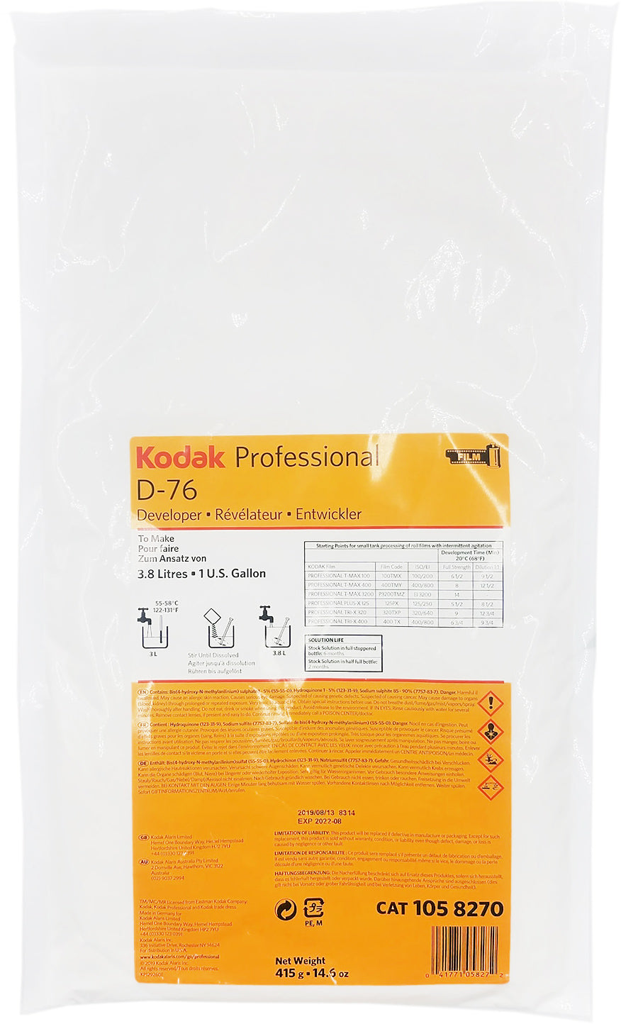 Kodak Developer D-76 1 GAL 1058270