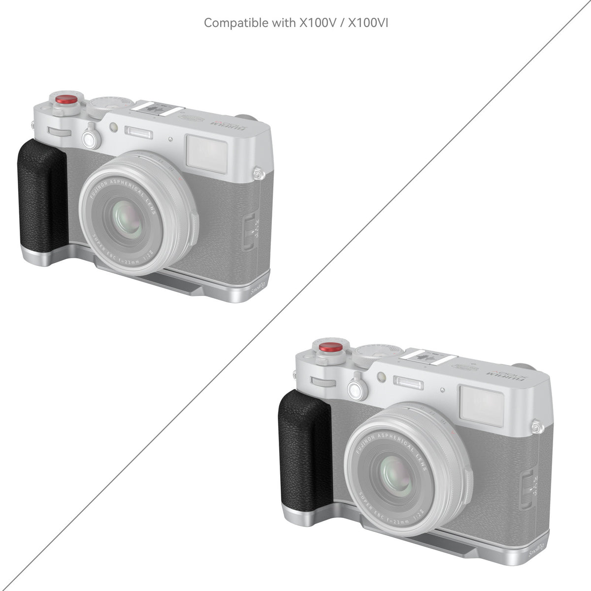 SmallRig L-Mount Plate with Handle for FUJIFILM X100V & X100VI Cameras (Silver)
