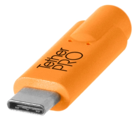 Tether Tools TetherPro USB Type-C Male to Micro-USB 3.0 Type-B Male Cable (15', Orange) CUC3315-ORG