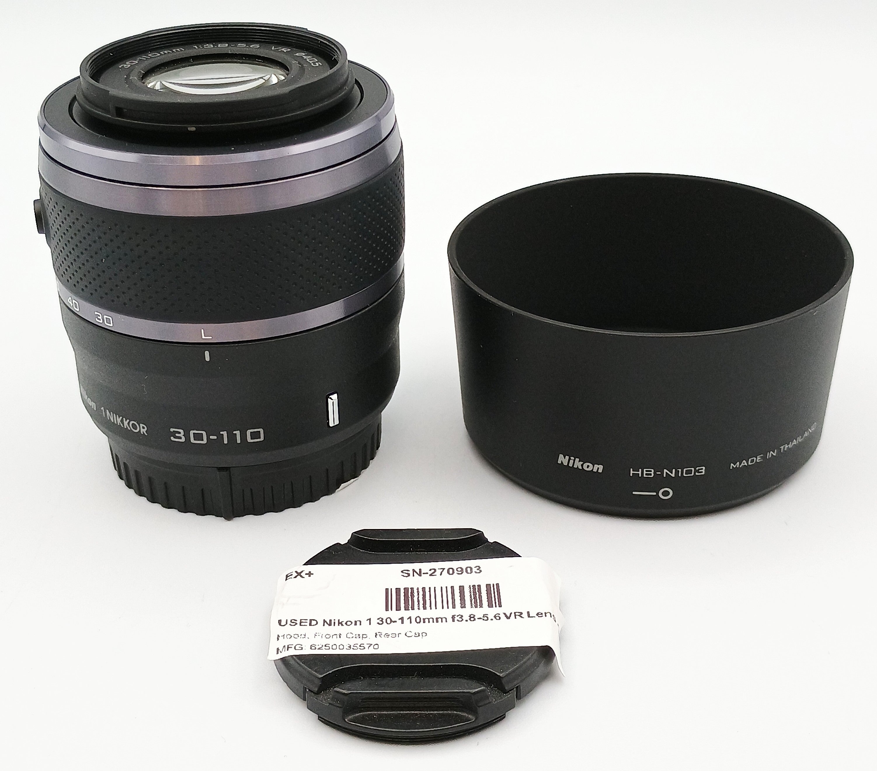 USED Nikon 1 30-110mm f3.8-5.6 VR Lens - Black