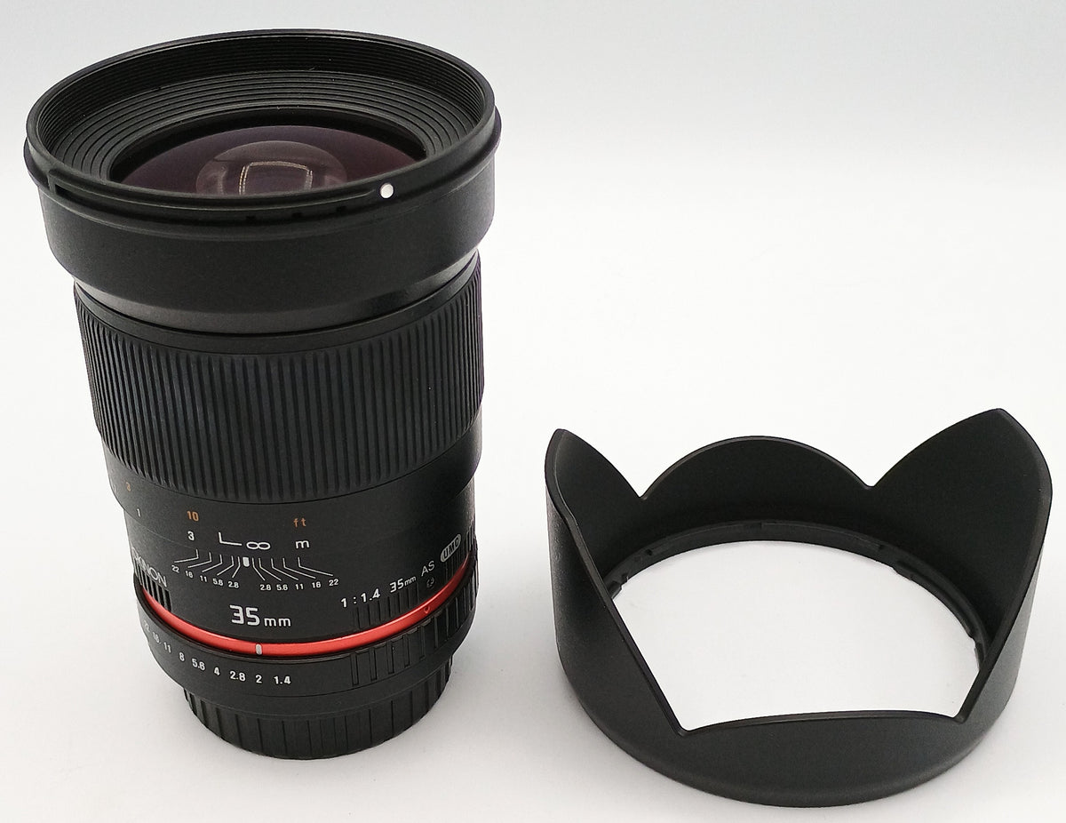 Used Rokinon 35mm f1.4 AS UMC for Canon EF