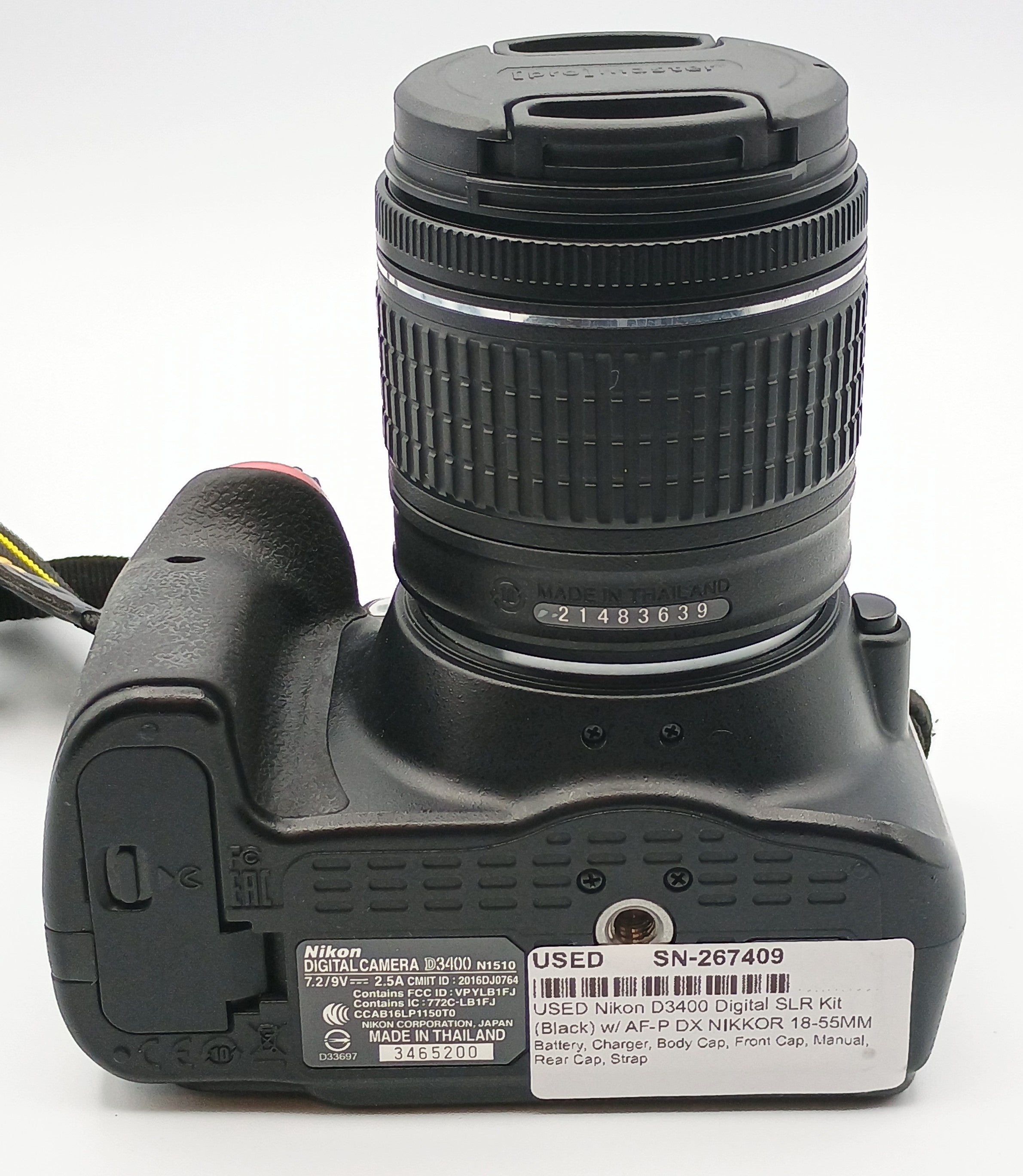 USED Nikon D3400 Digital SLR Kit (Black) w/ AF-P DX NIKKOR 18-55MM