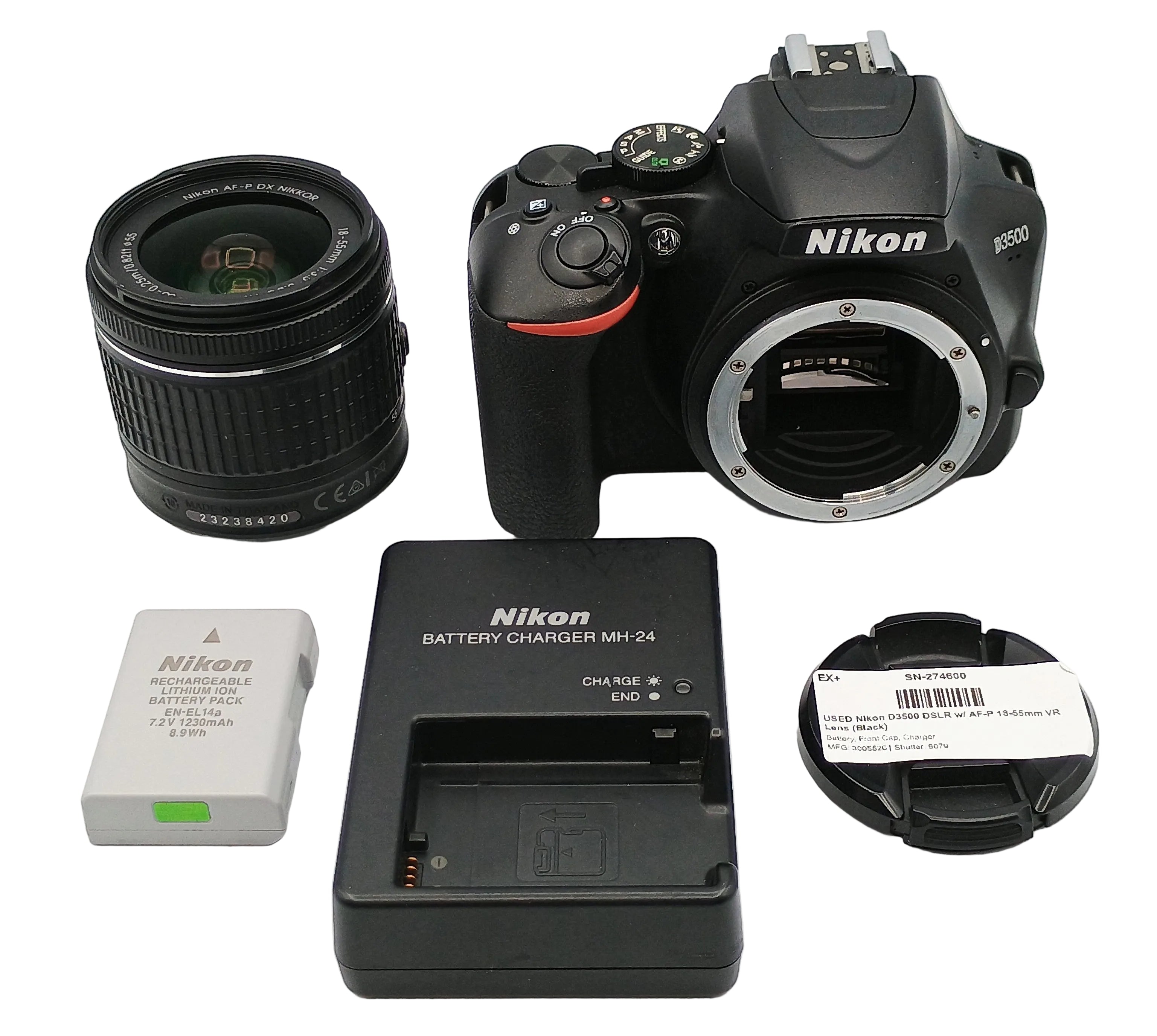 USED Nikon D3500 DSLR w/ AF-P 18-55mm VR Lens (Black)