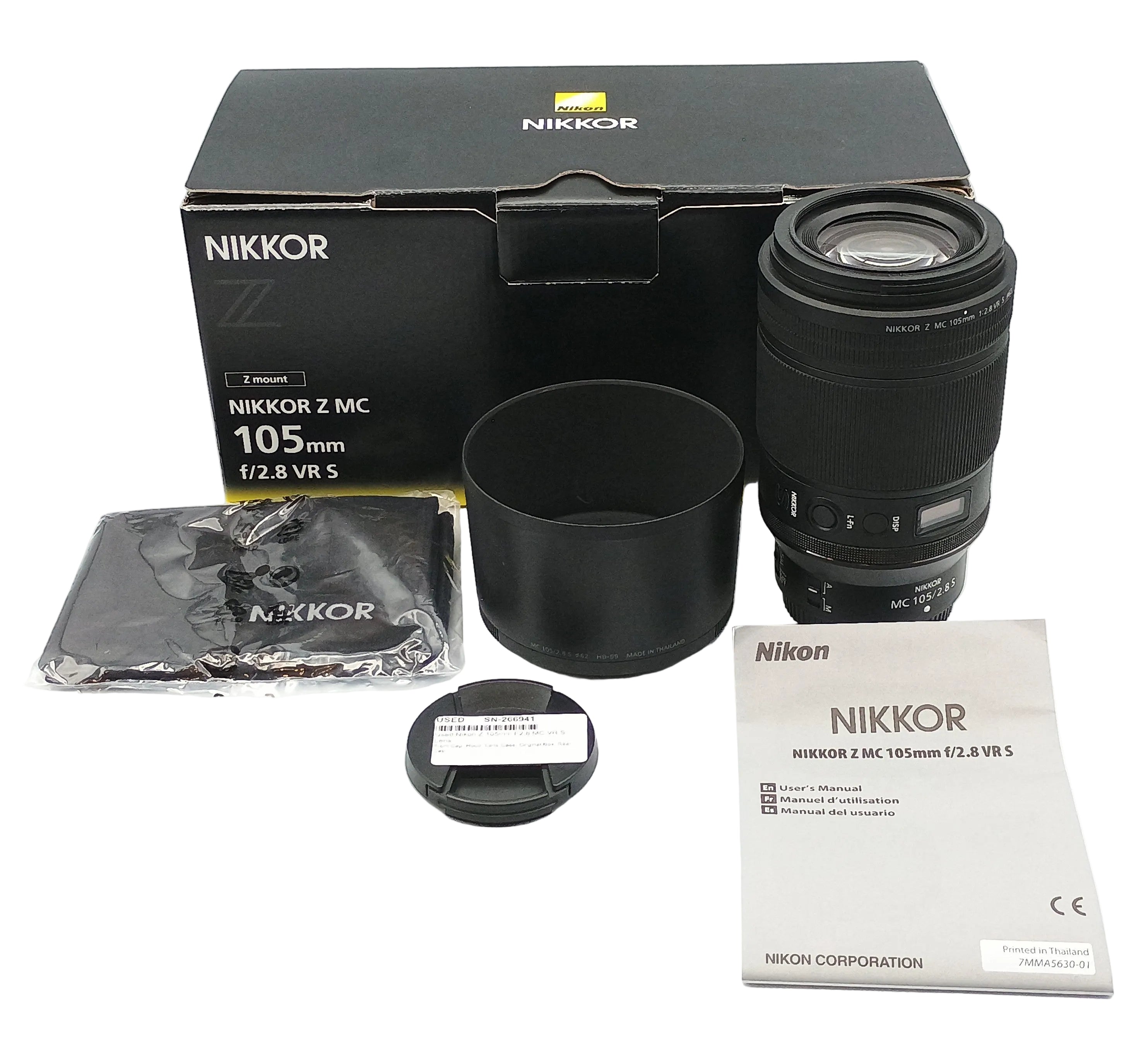 Used Nikon Z 105mm F2.8 MC VR S Lens