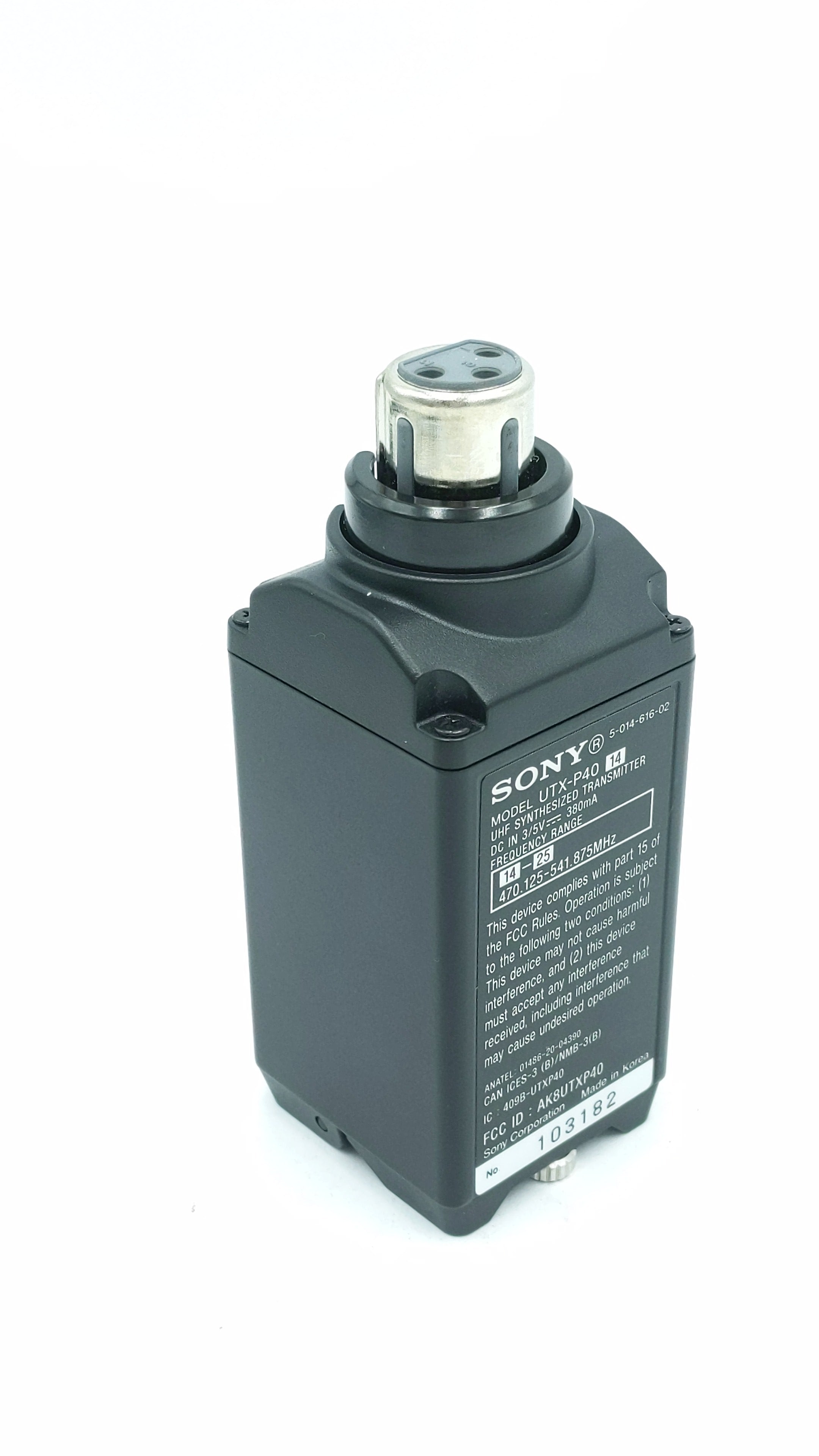 USED Sony UTX-P40 Wireless Plug-On Transmitter (UC14: 470 to 542 MHz)