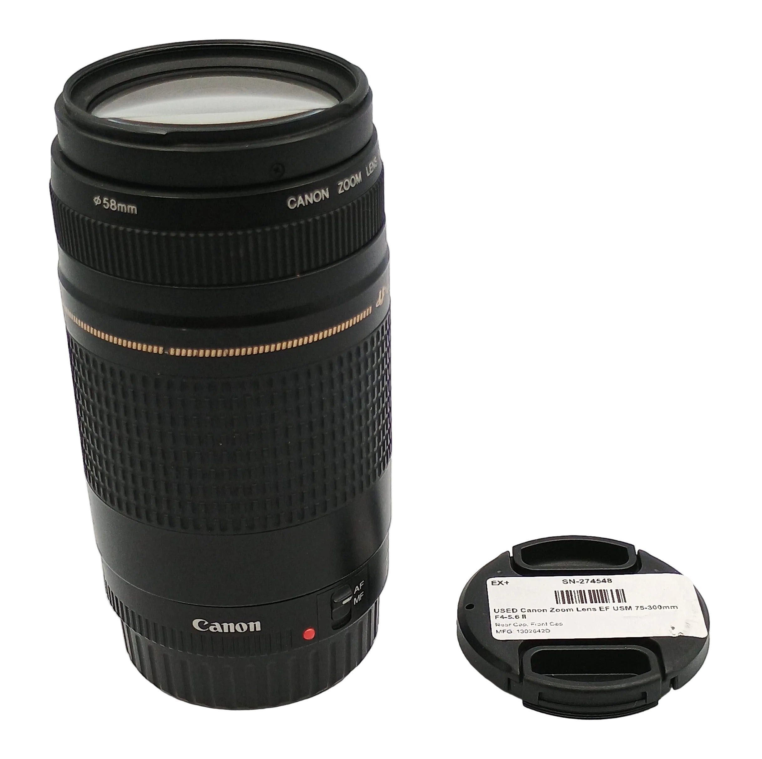 USED Canon Zoom Lens EF USM 75-300mm F4-5.6 II