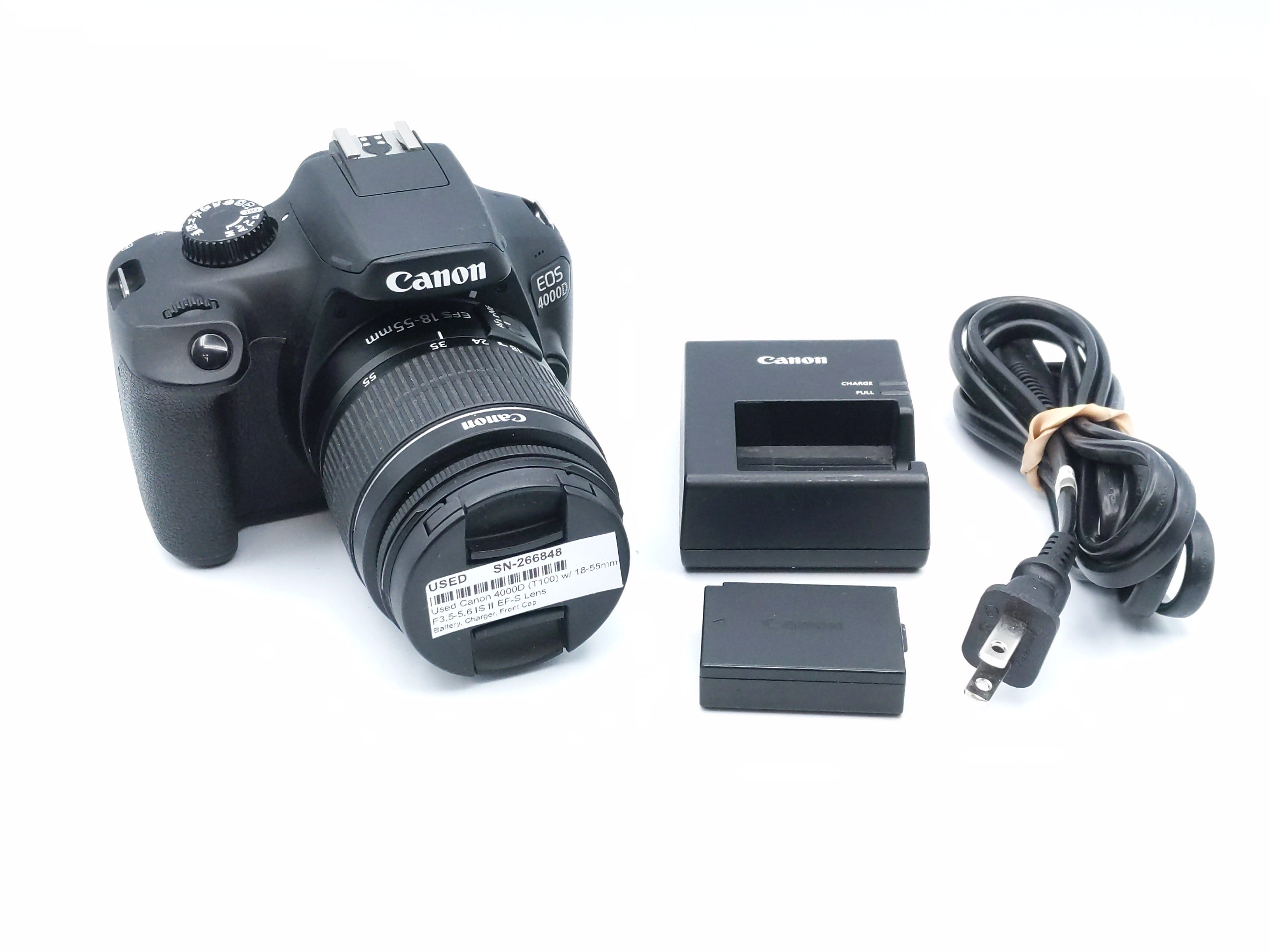 Used Canon 4000D (T100) w/ 18-55mm F3.5-5.6 IS II EF-S Lens