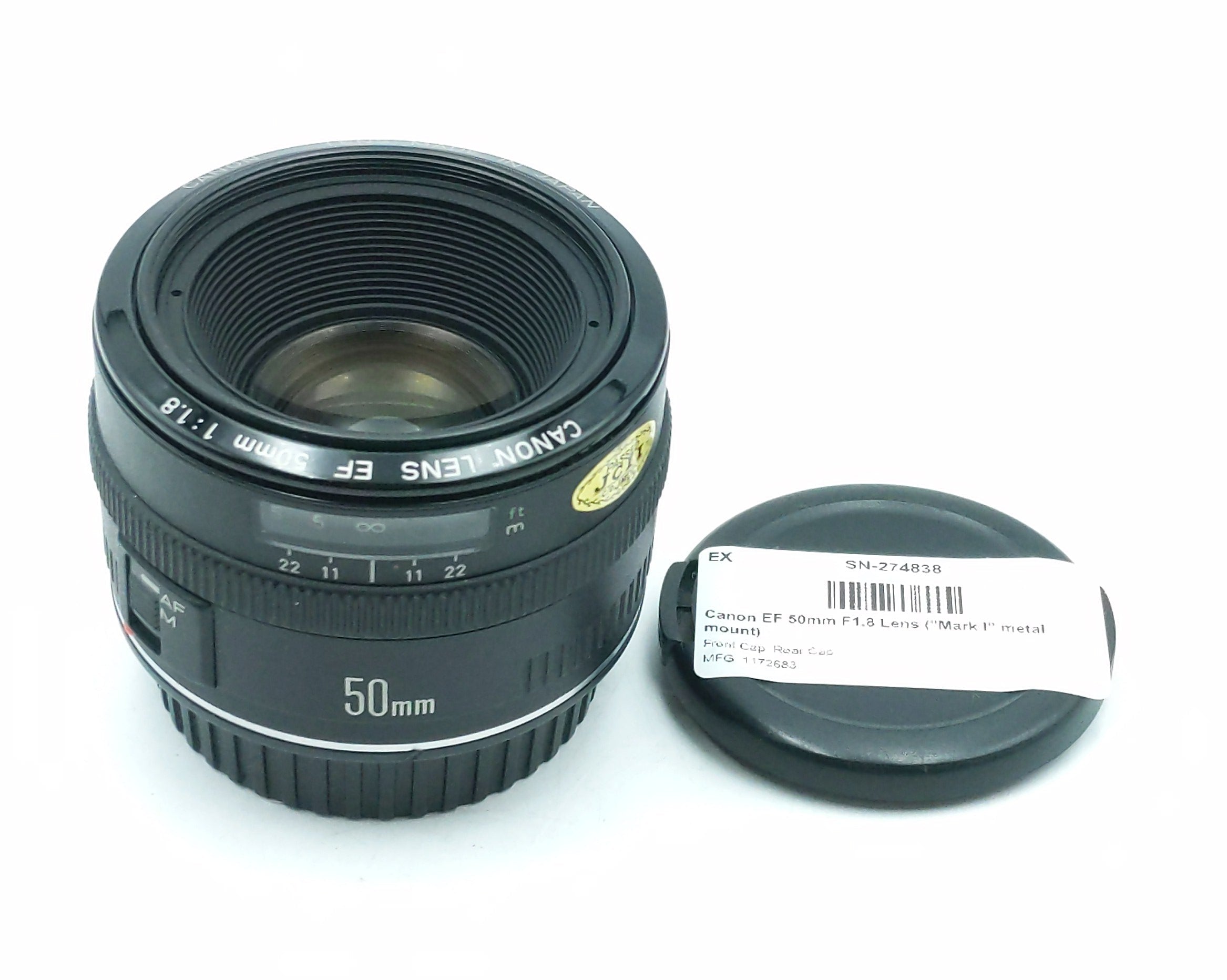 Canon EF 50mm F1.8 Lens ("Mark I" metal mount)