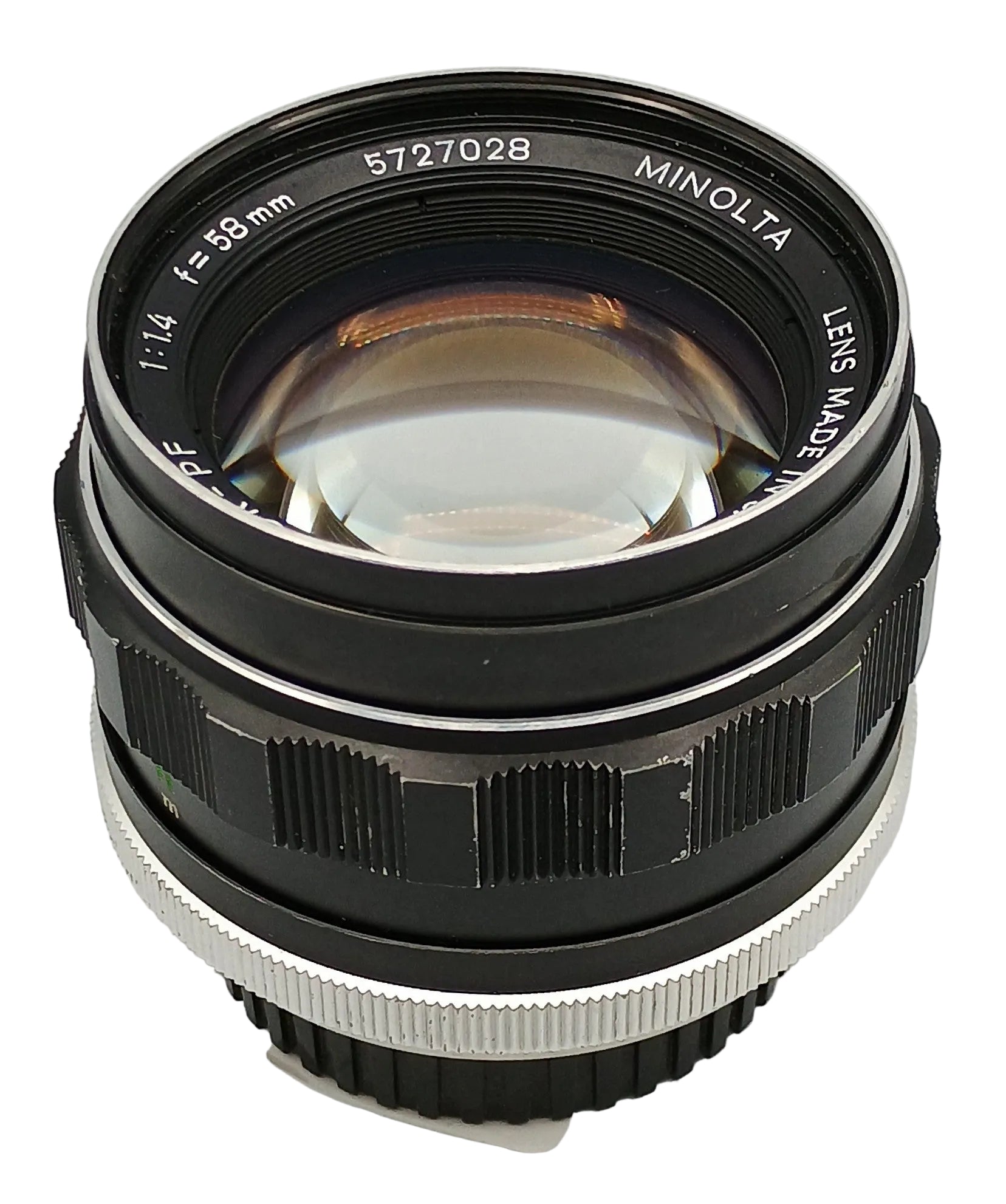 Used Minolta MD 58mm f1.4 MC Rokkor-PF Manual Focus Lens