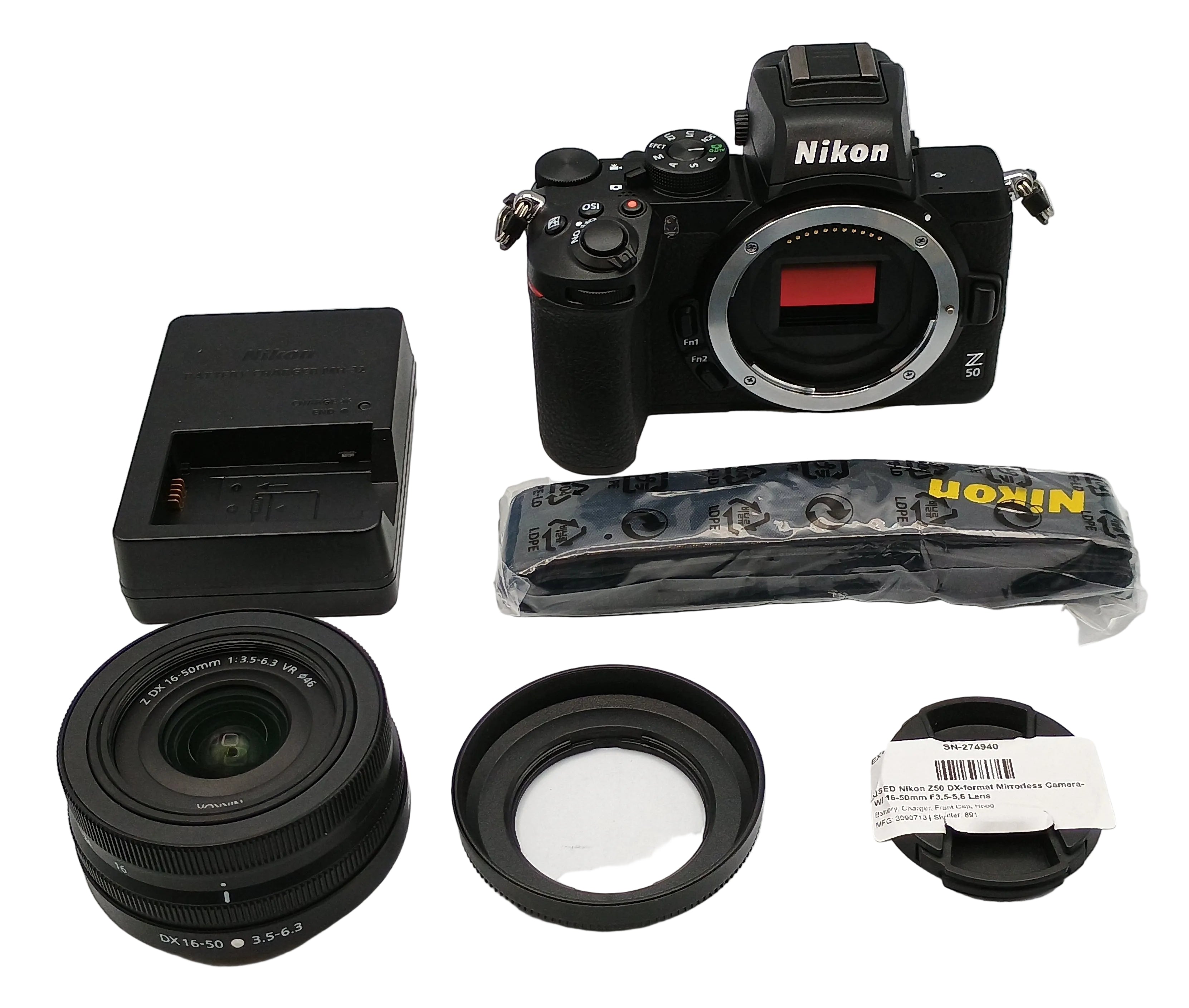USED Nikon Z50 DX-format Mirrorless Camera  W/ 16-50mm F3.5-5.6 Lens