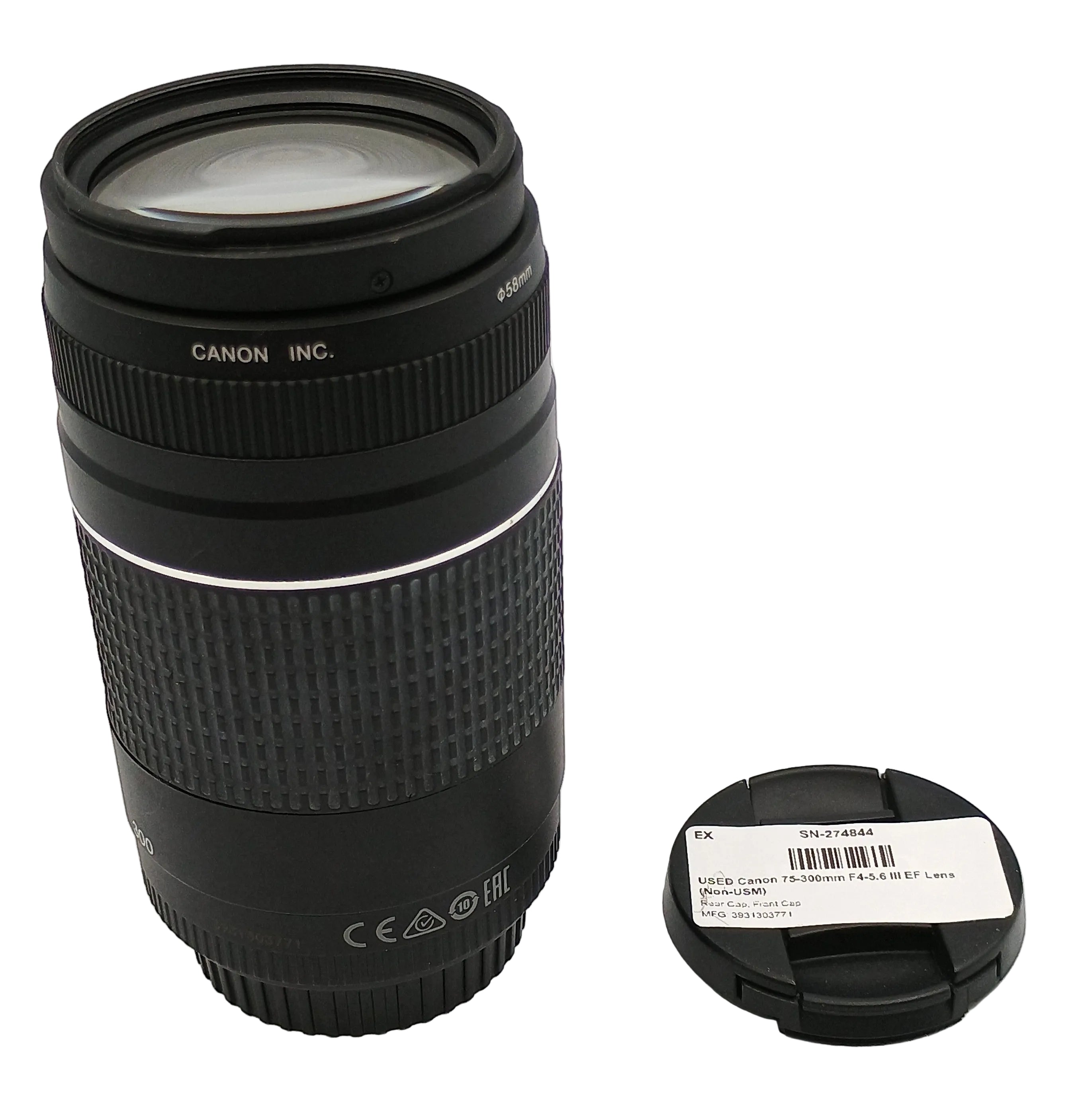 USED Canon 75-300mm F4-5.6 III EF Lens (Non-USM)