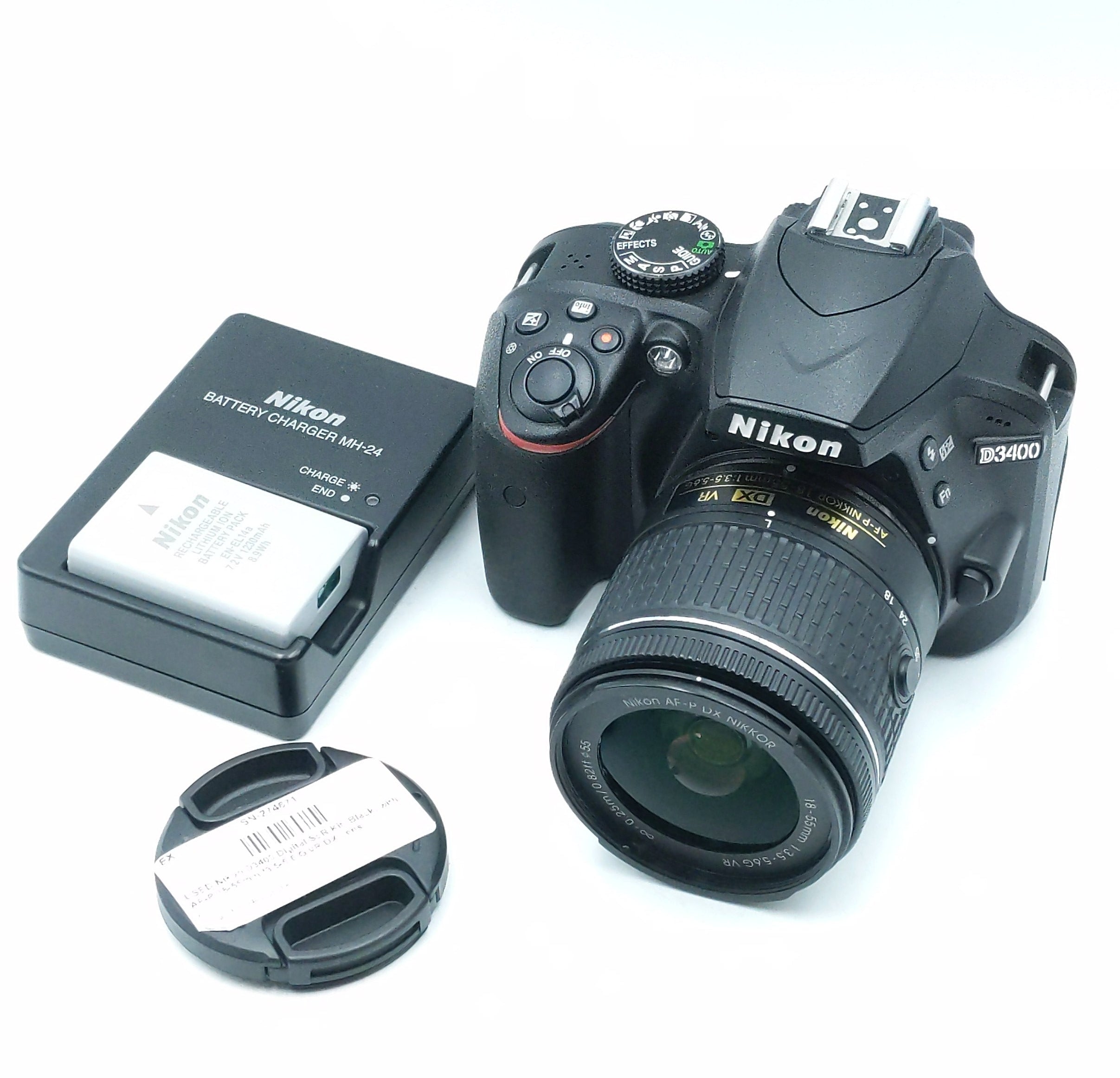 USED Nikon D3400 Digital SLR Kit (Black) with AF-P 18-55mm f3.5-5.6 G VR DX Lens