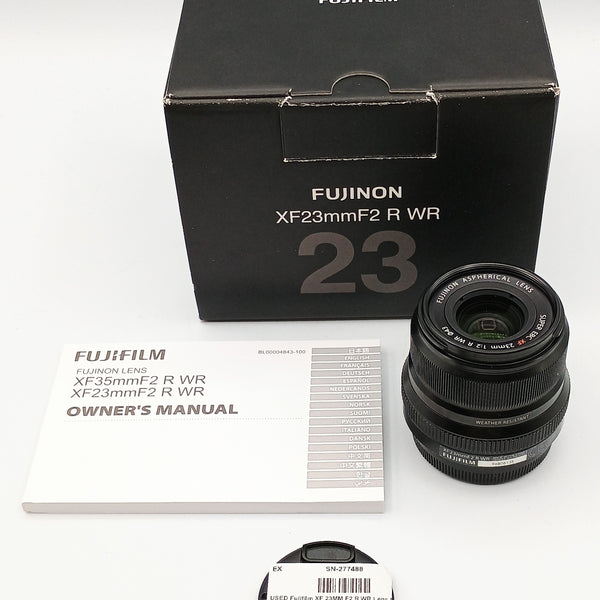 USED Fujifilm XF 23MM F2 R WR Lens Black