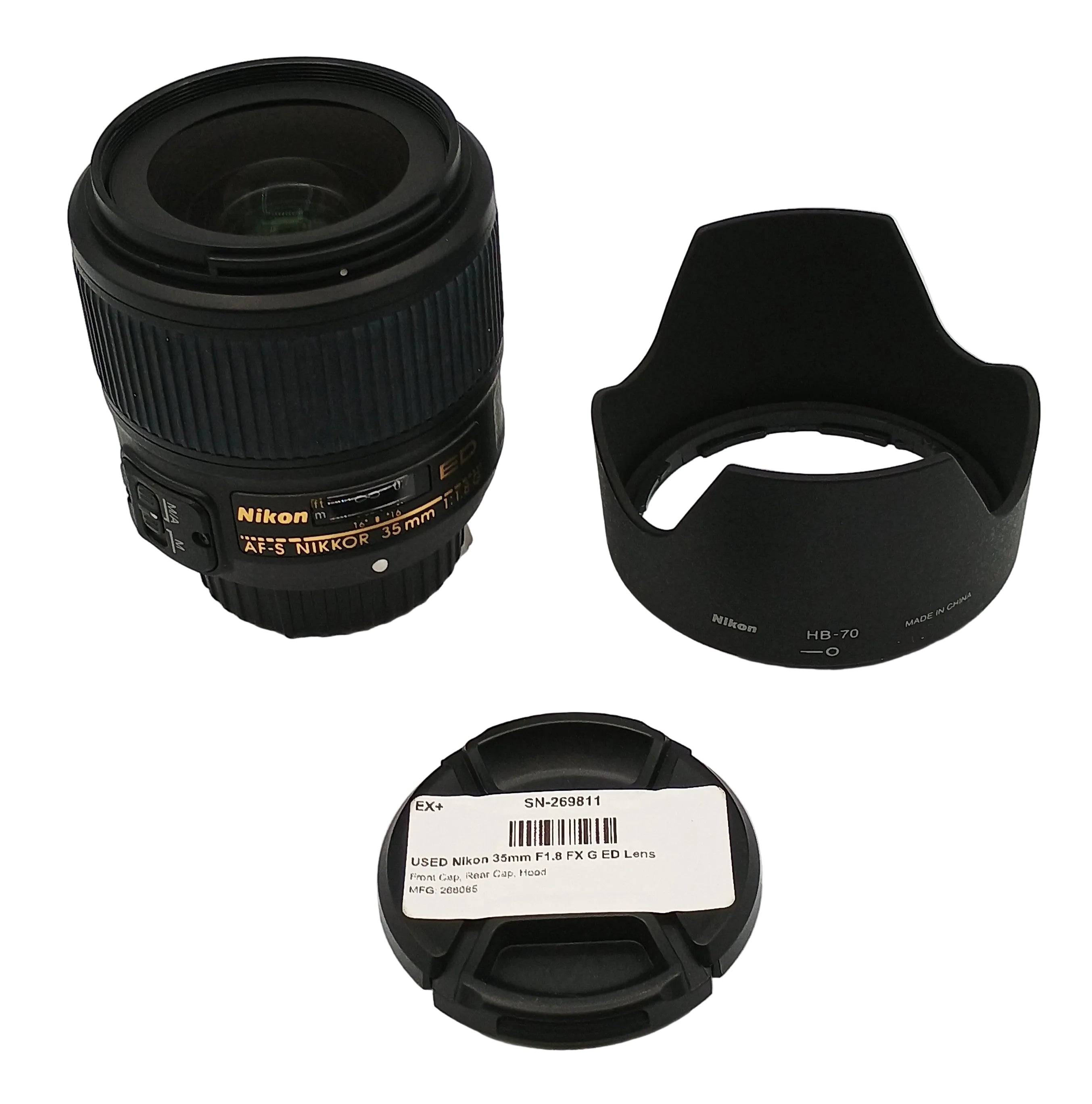 USED Nikon 35mm F1.8 FX G ED Lens