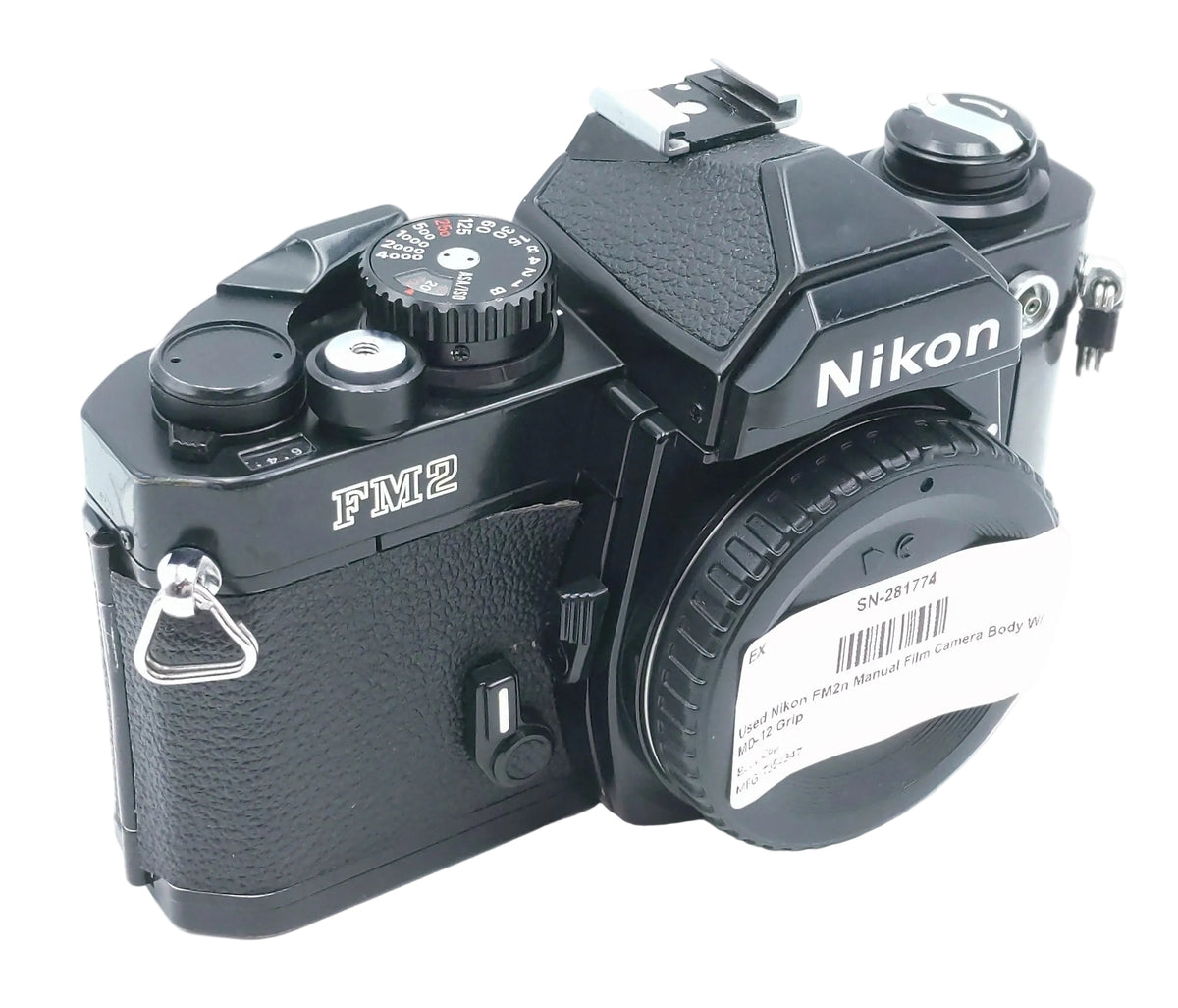 Used Nikon FM2n Manual Film Camera Body W/ MD-12 Grip