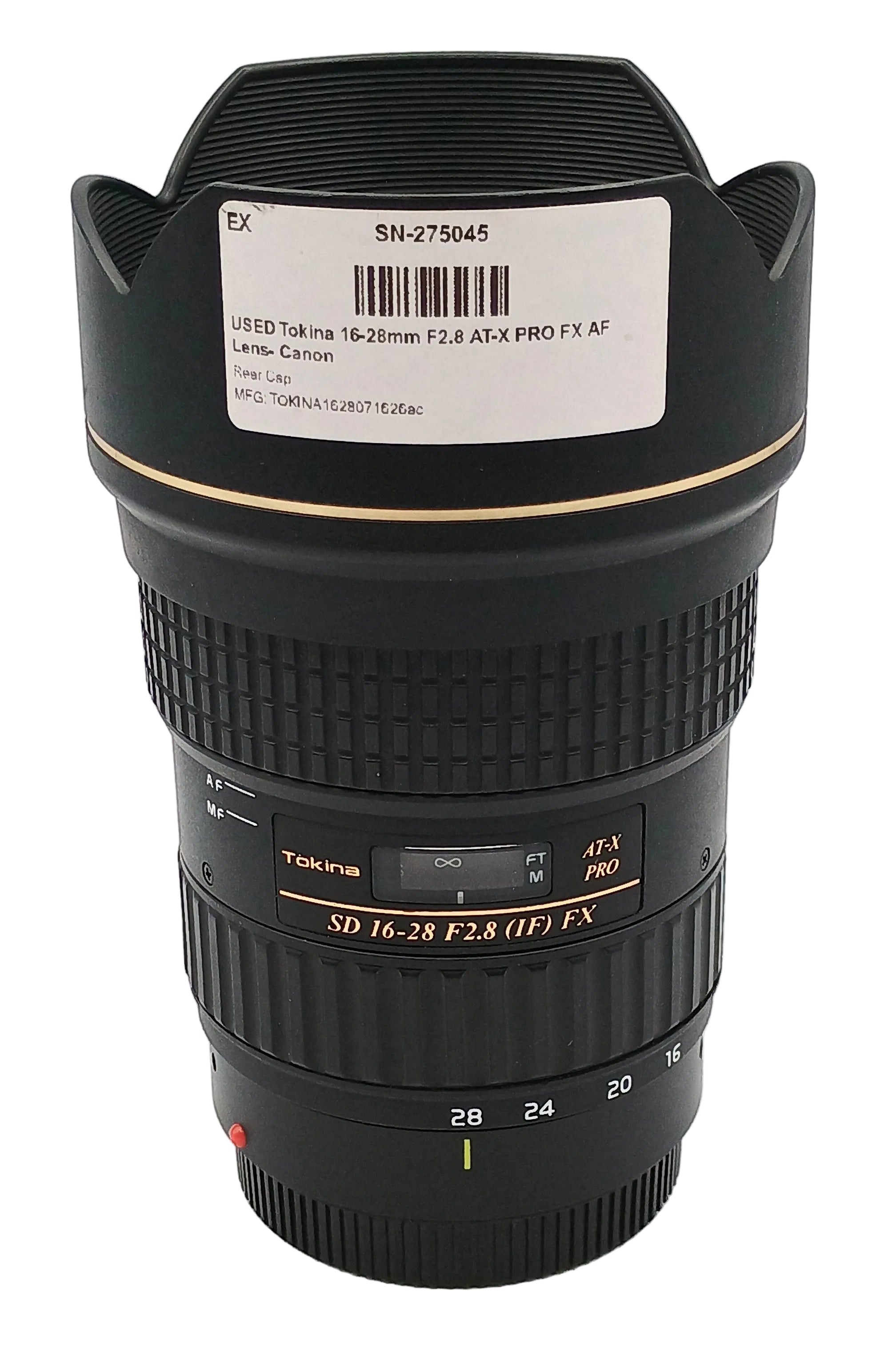 USED Tokina 16-28mm F2.8 AT-X PRO FX AF Lens- Canon