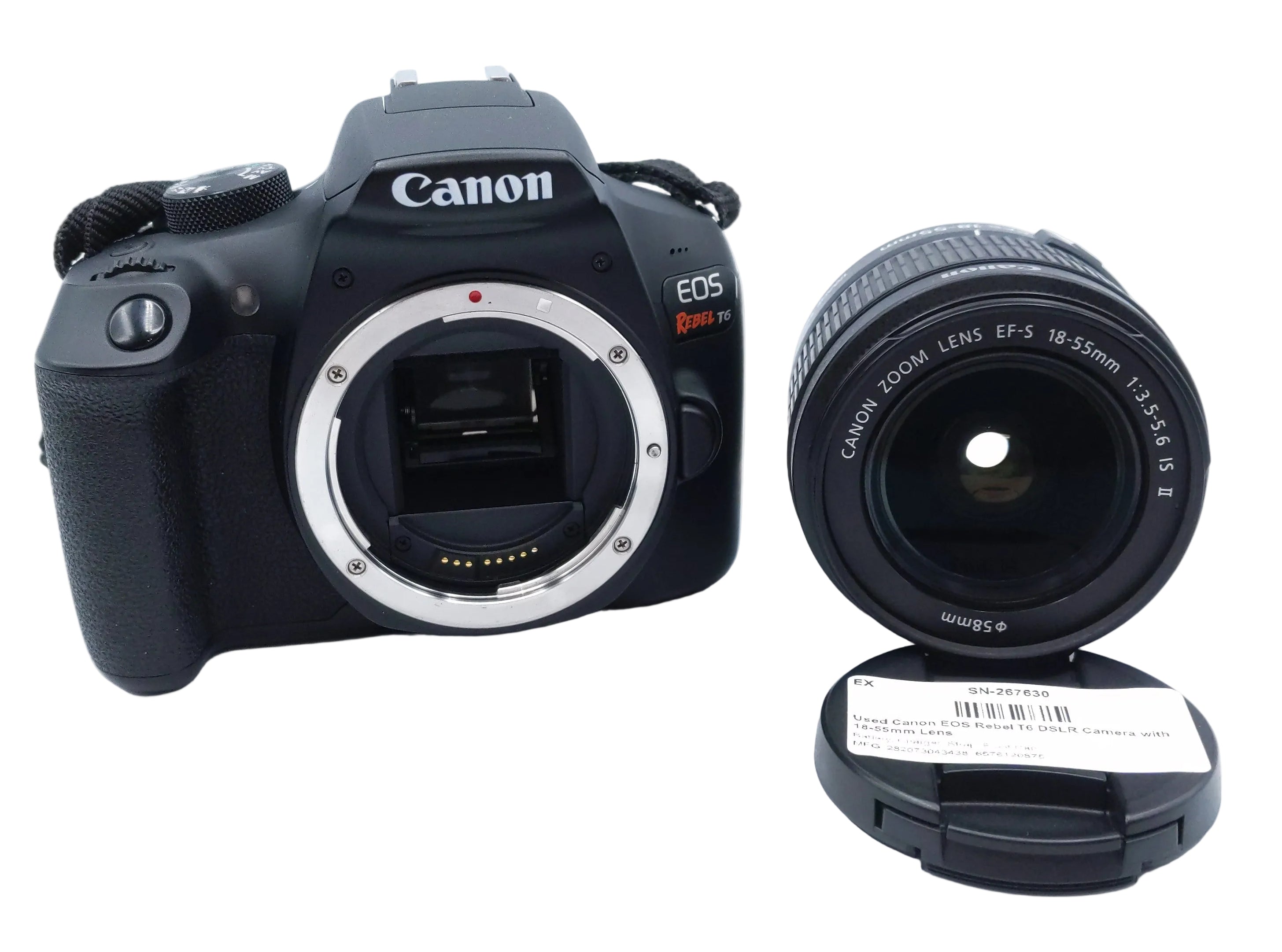Used Canon EOS Rebel T6 DSLR Camera with 18-55mm Lens