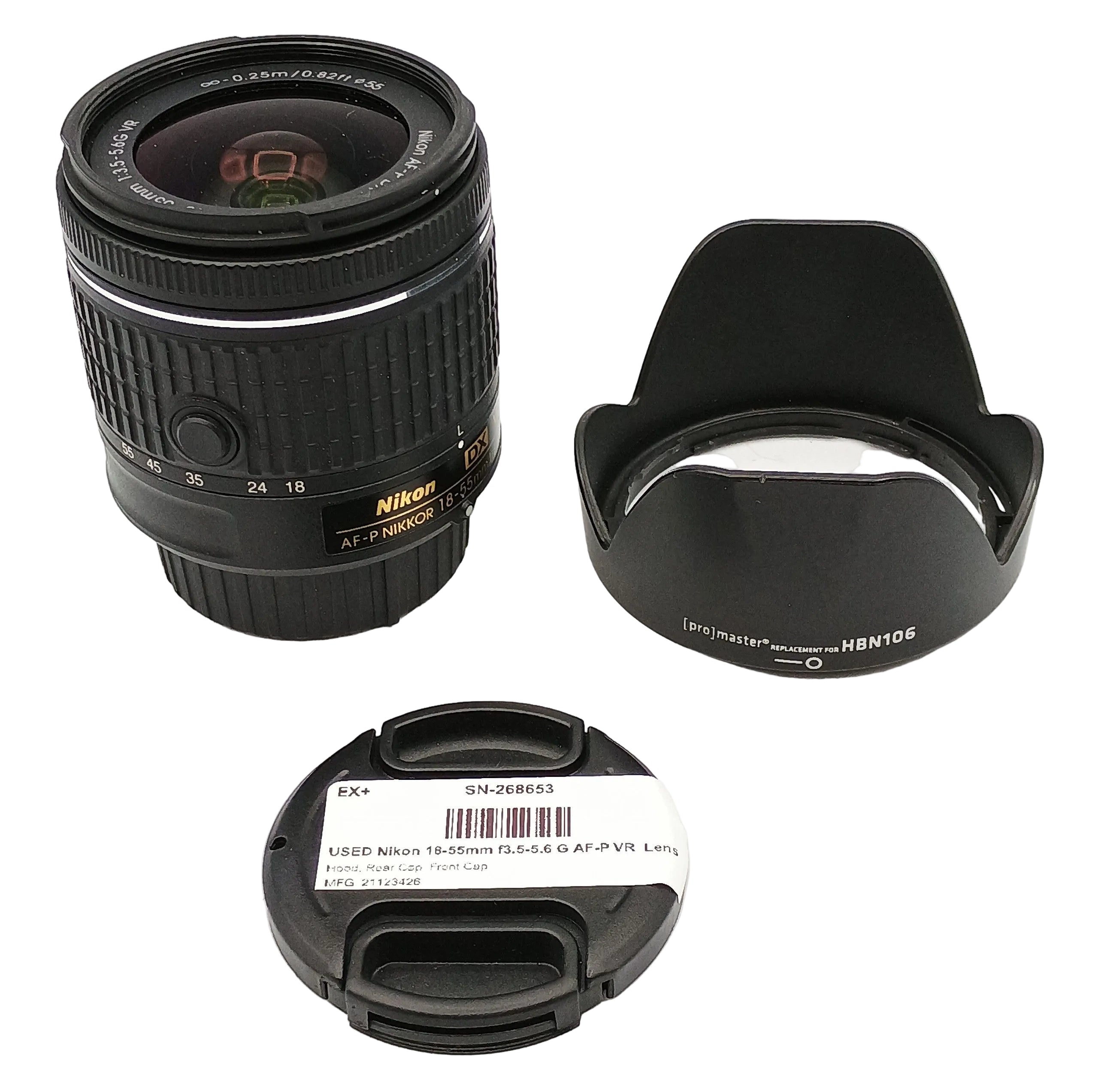 USED Nikon 18-55mm f3.5-5.6 G AF-P VR  Lens