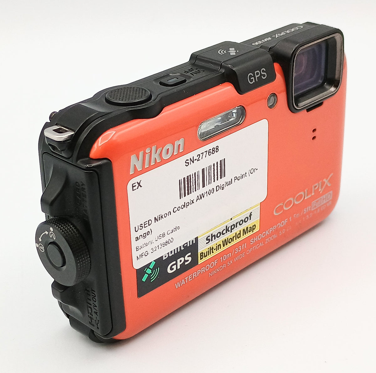 USED Nikon Coolpix AW100 Digital Point (Orange)