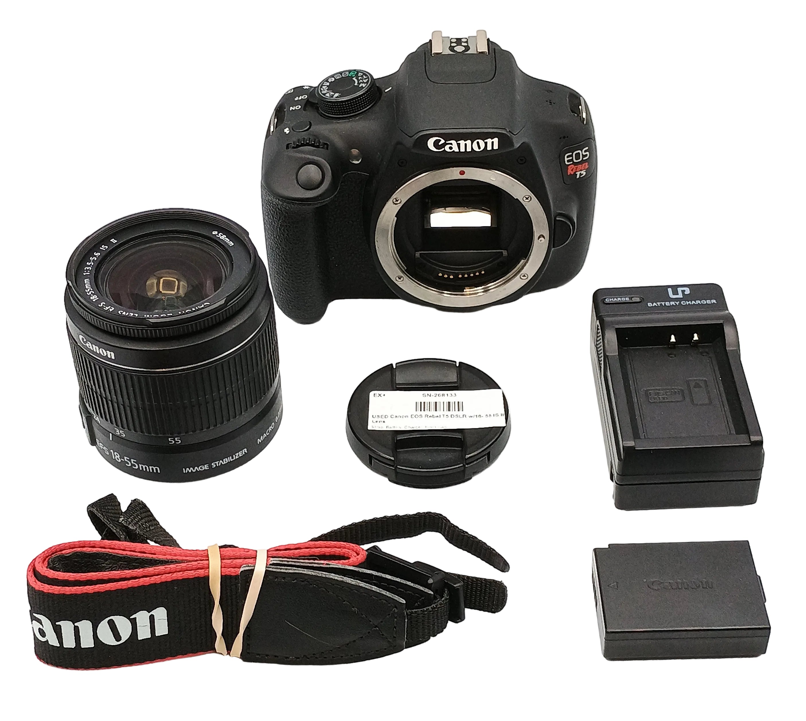 USED Canon EOS Rebel T5 DSLR w/18- 55 IS II Lens