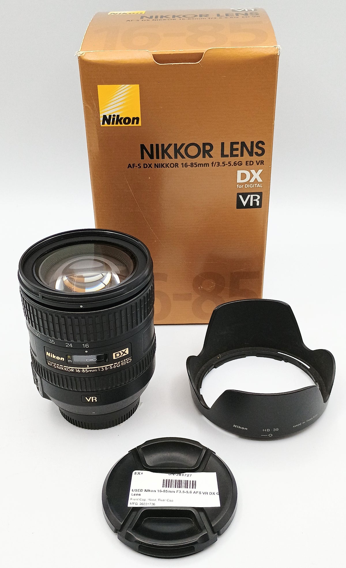 USED Nikon 16-85mm F3.5-5.6 AFS VR DX G Lens