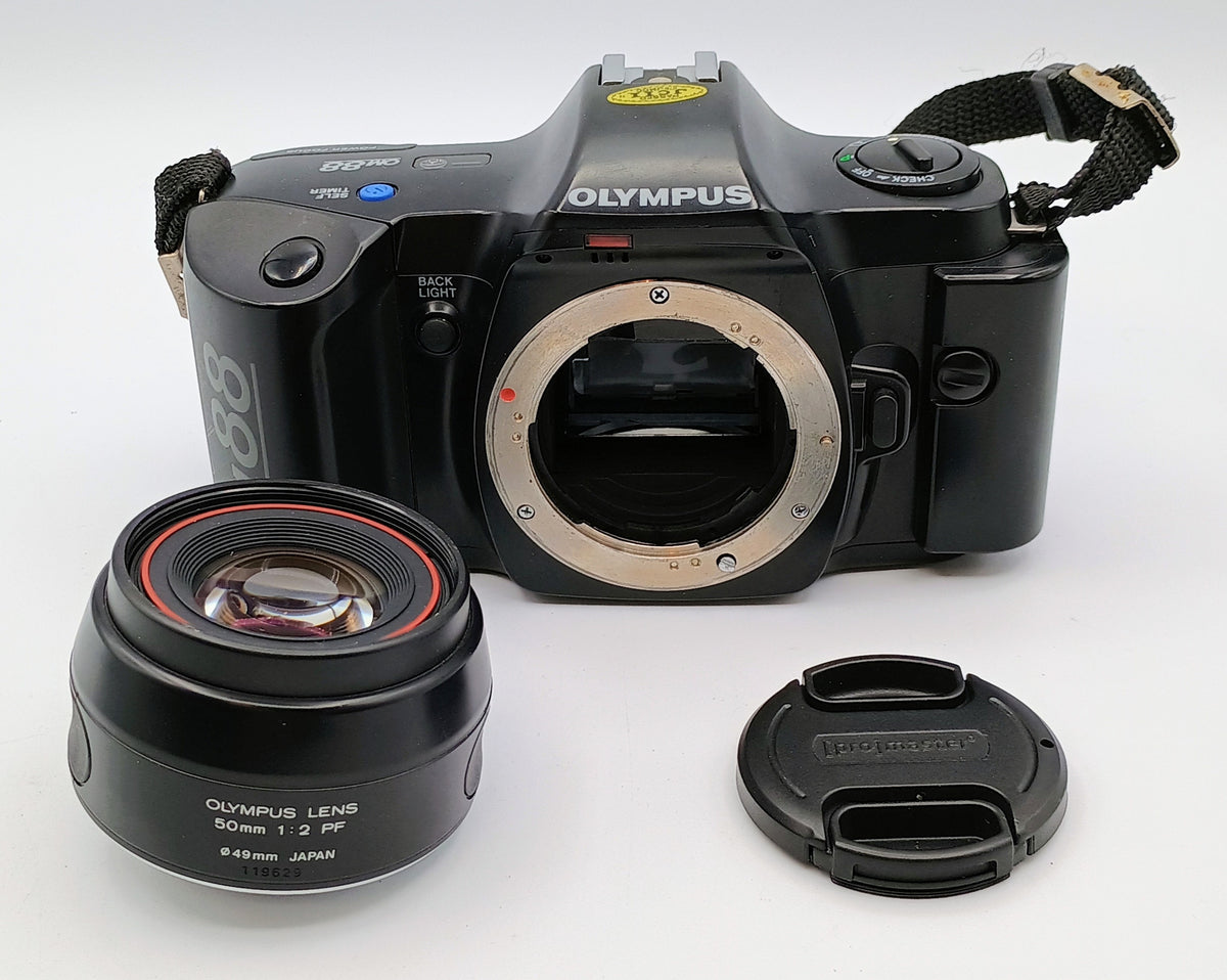 USED Olympus OM88 Film SLR W/ AF 50mm F2 Lens
