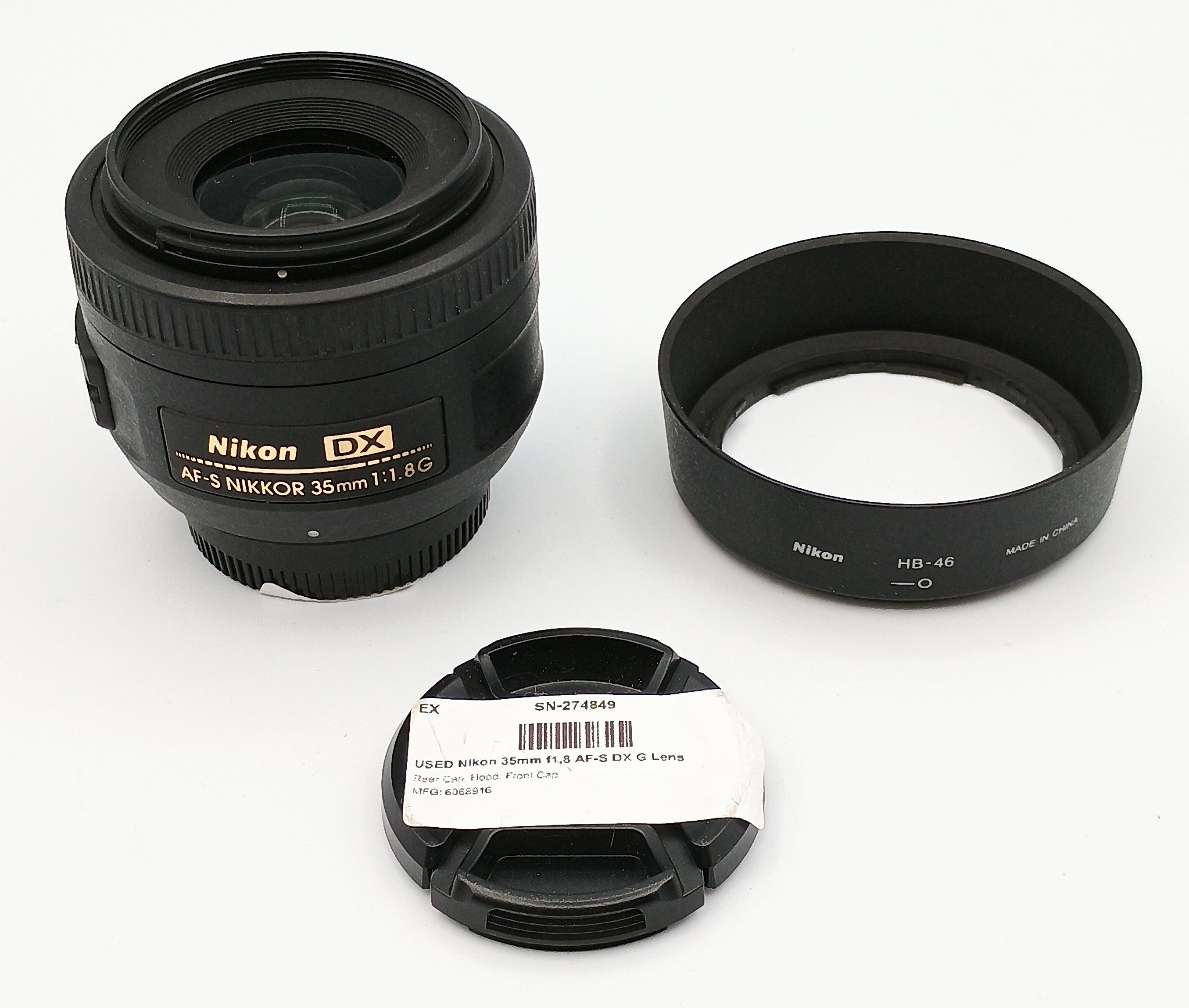 USED Nikon 35mm f1.8 AF-S DX G Lens