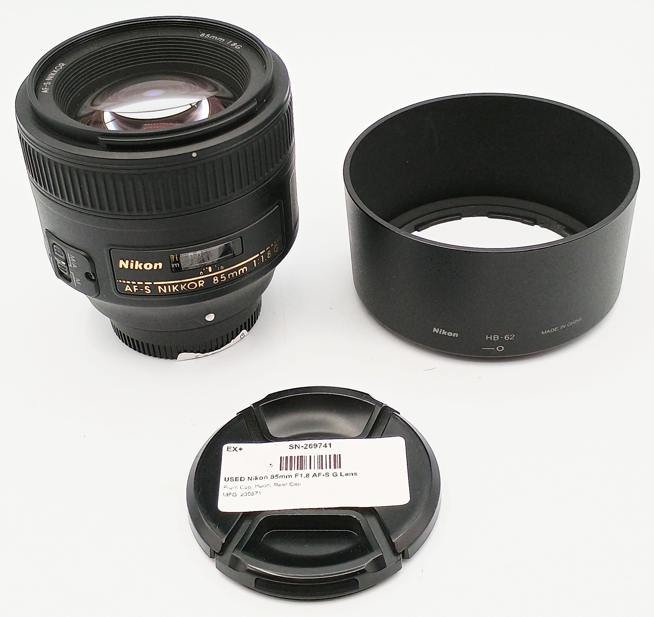 USED Nikon 85mm F1.8 AF-S G Lens