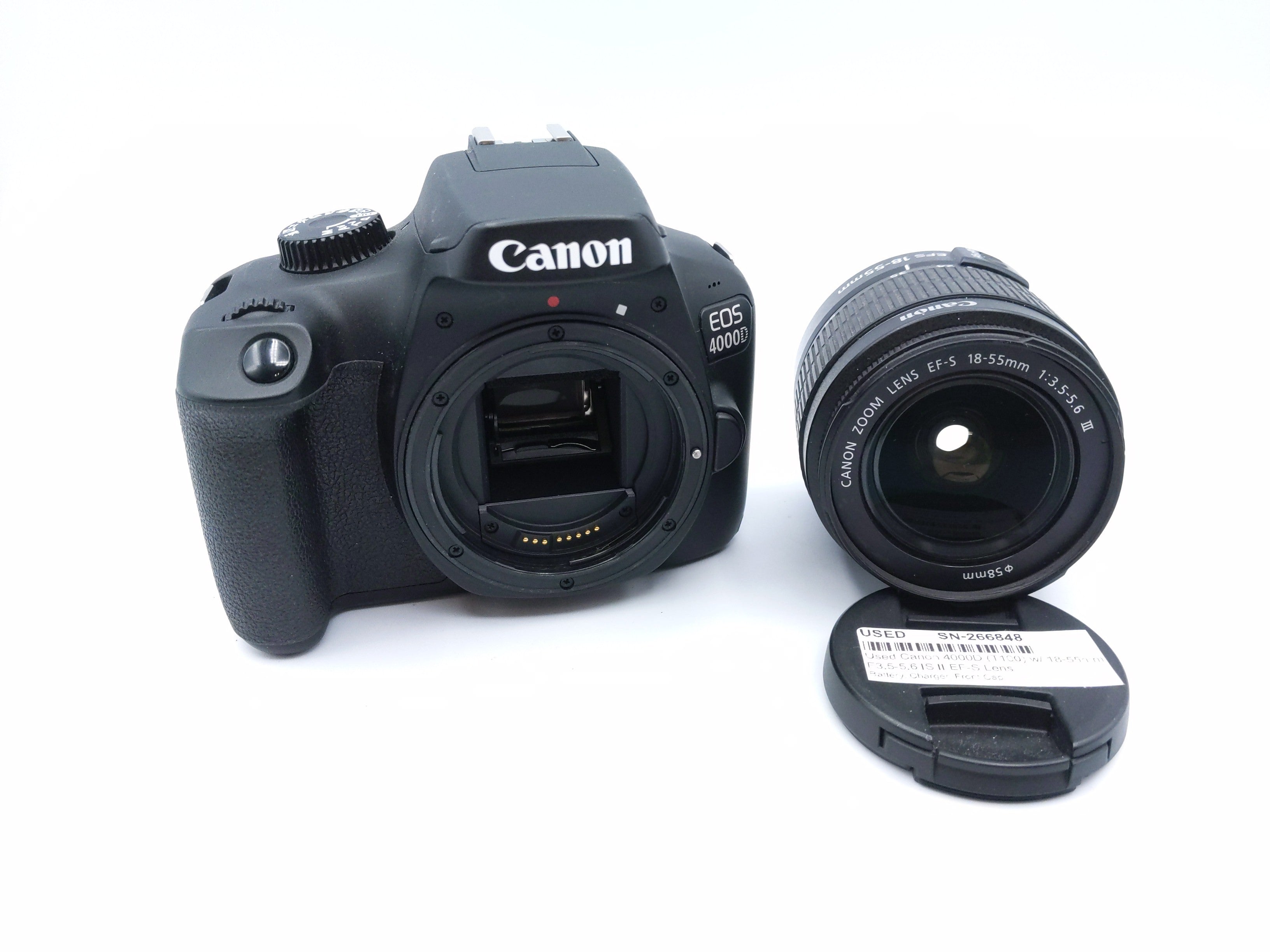 Used Canon 4000D (T100) w/ 18-55mm F3.5-5.6 IS II EF-S Lens
