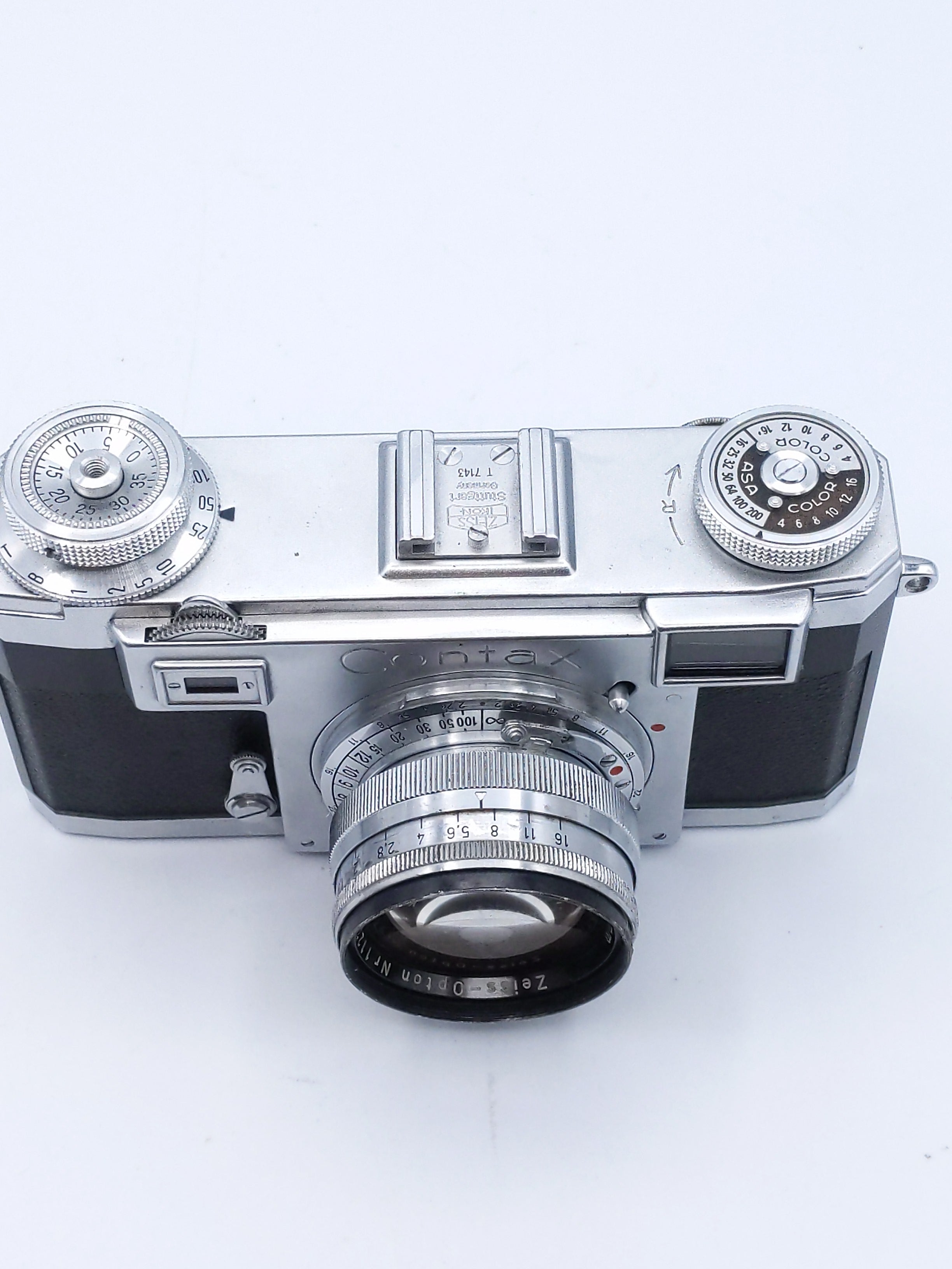 USED Contax IIa Zeiss Ikon W/ 50mm F1.5 Color Dial 35mm Film Camera [READ]