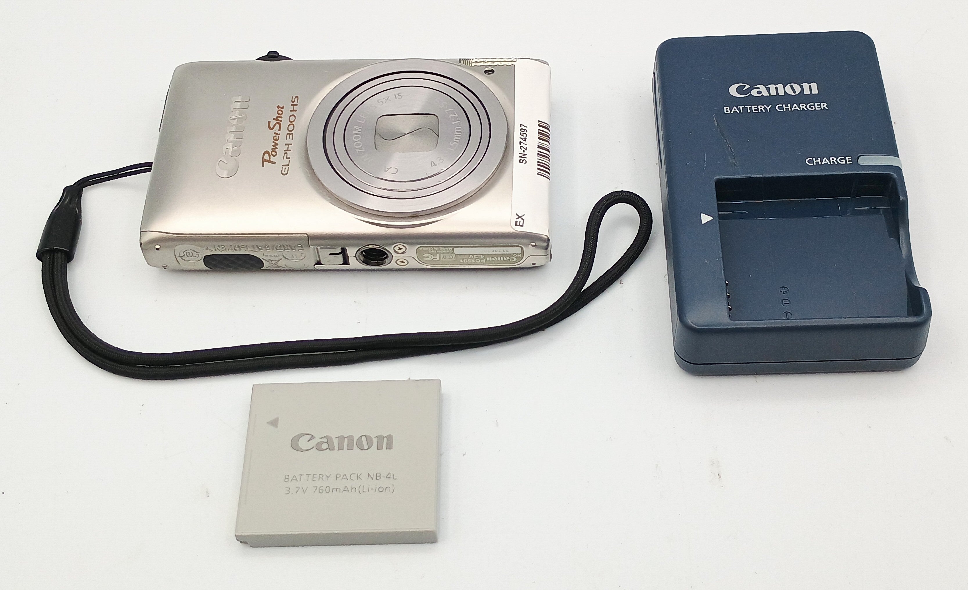 Used Canon Powershot ELPH 300 HS Digital Point and Shoot Camera