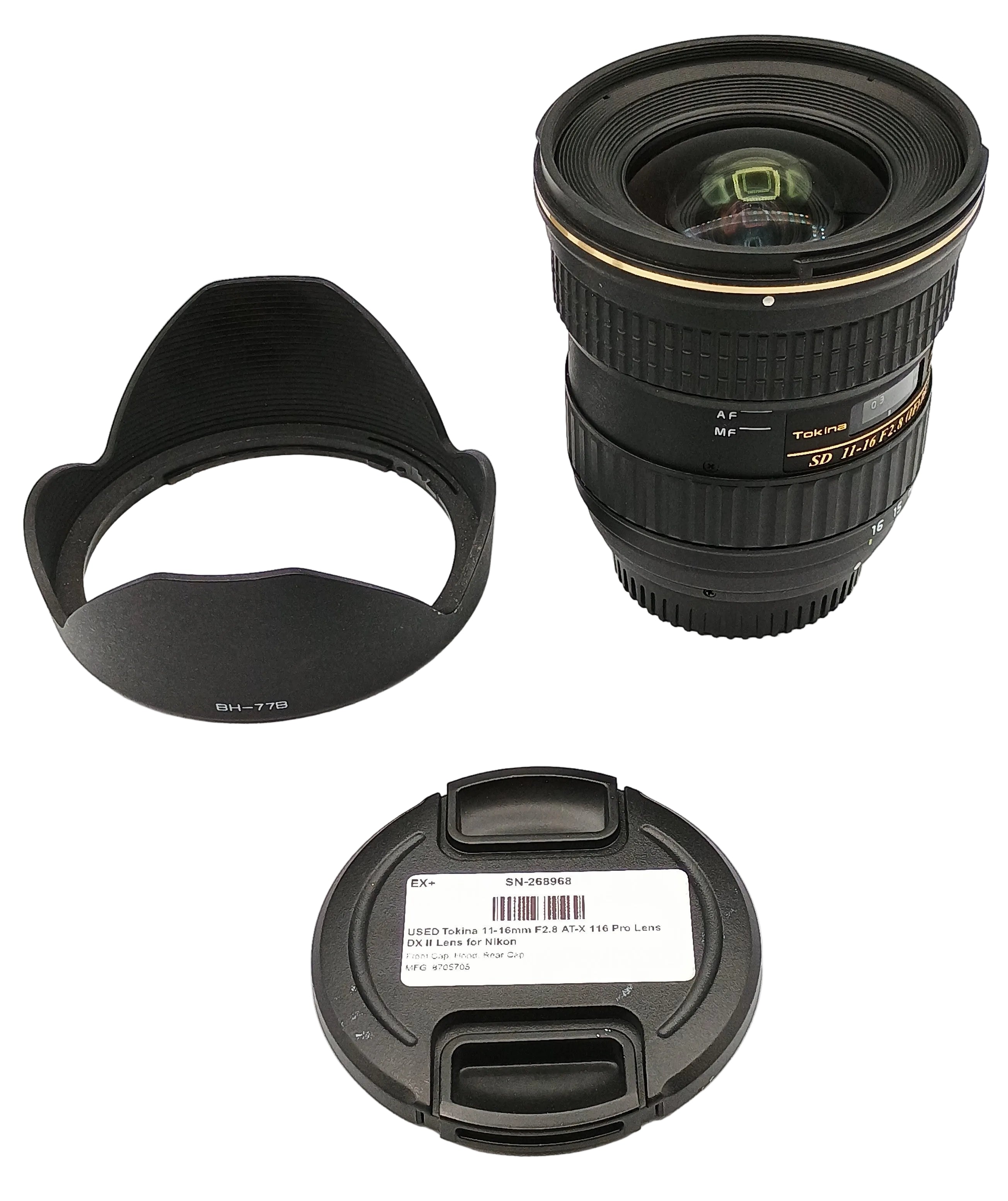 USED Tokina 11-16mm F2.8 AT-X 116 Pro Lens DX II Lens for Nikon