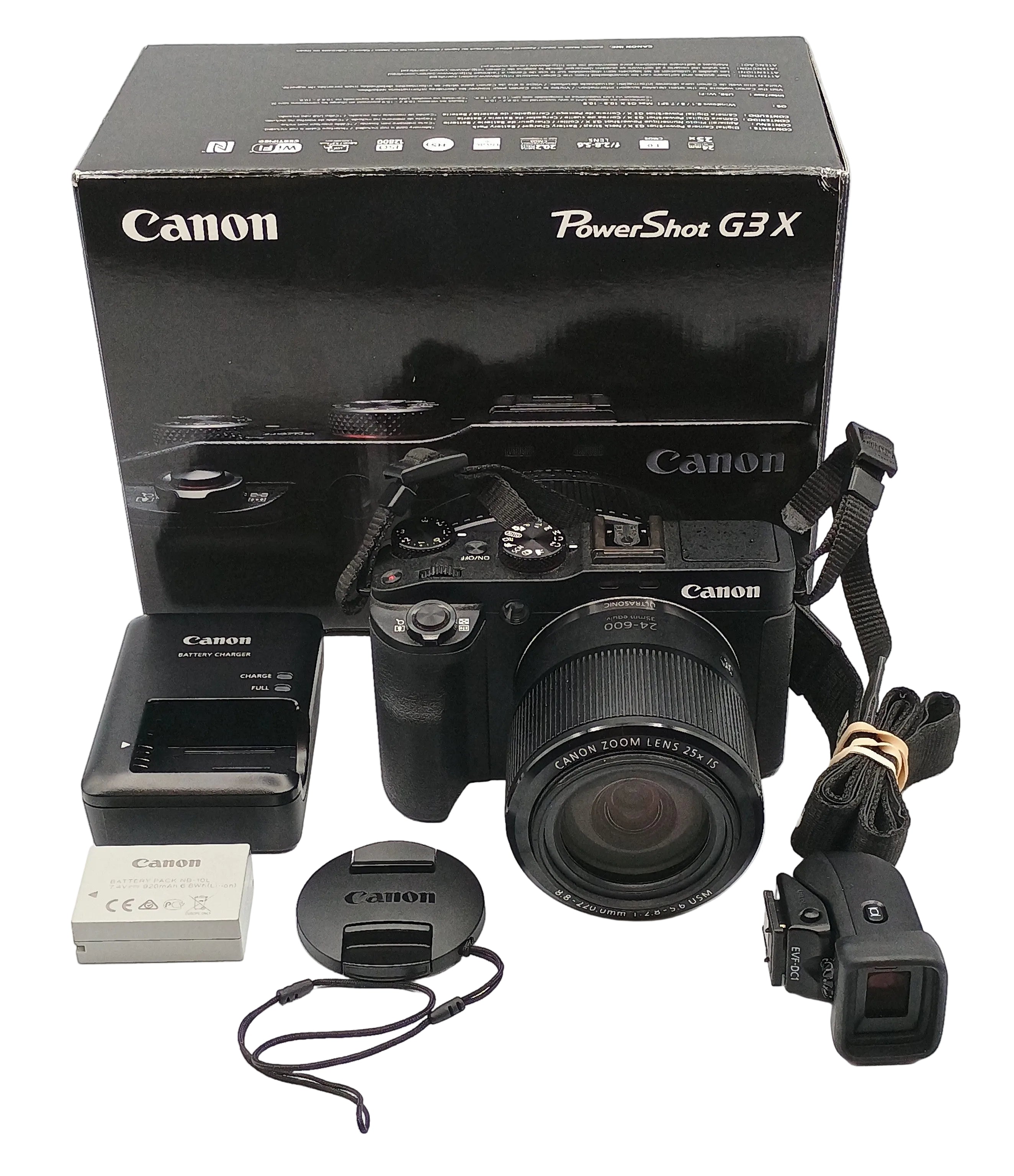 USED Canon PowerShot G3X Digital Camera with EVF-DC1 viewfinder
