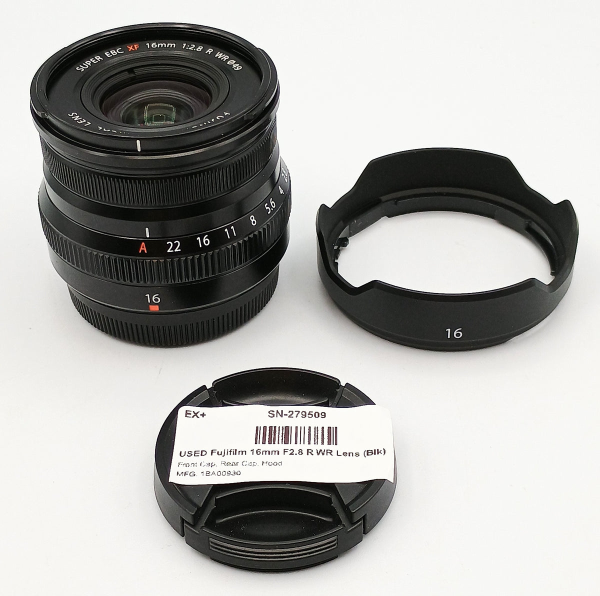 USED Fujifilm 16mm F2.8 R WR Lens (Blk)