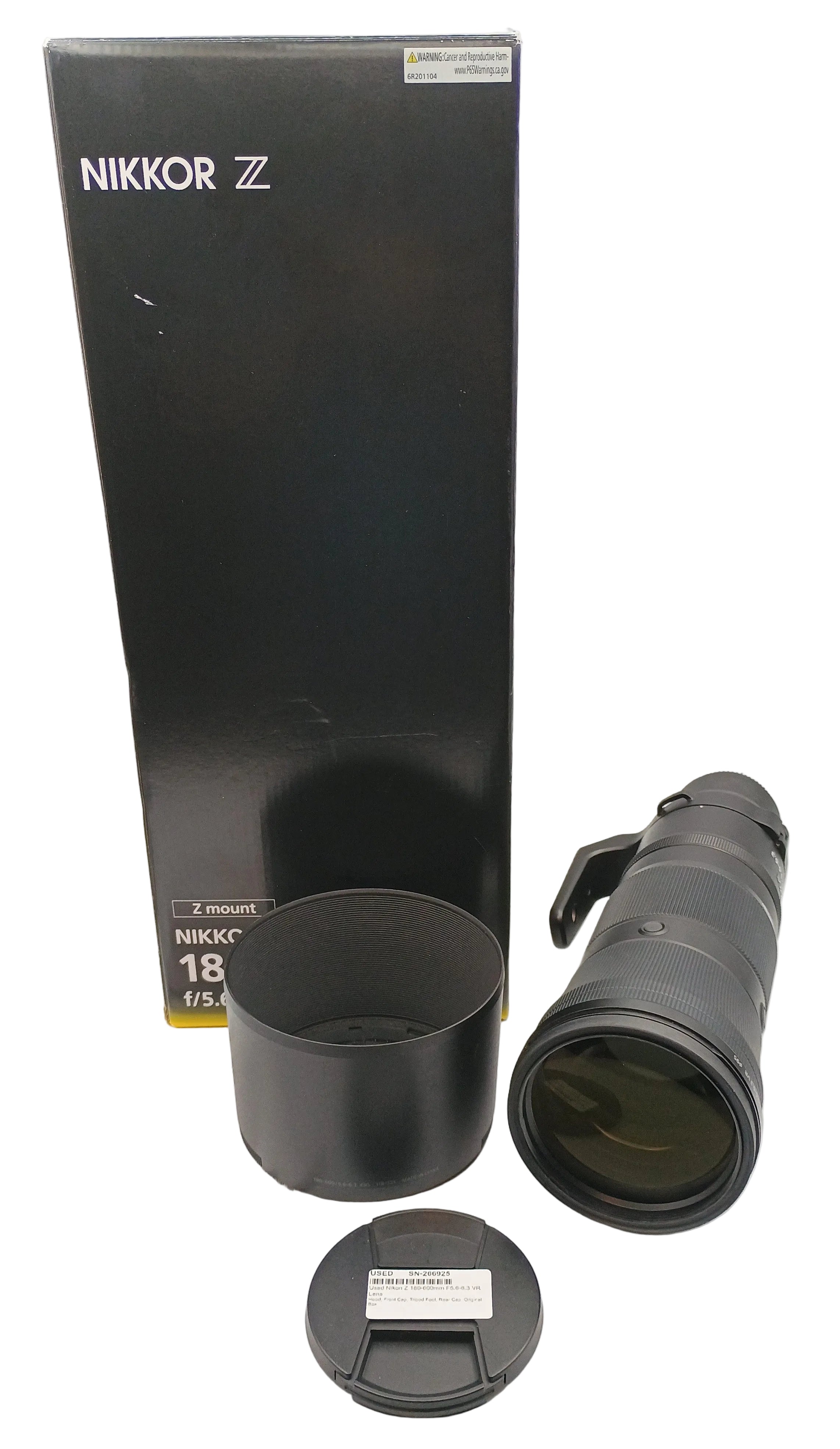 Used Nikon Z 180-600mm F5.6-6.3 VR Lens
