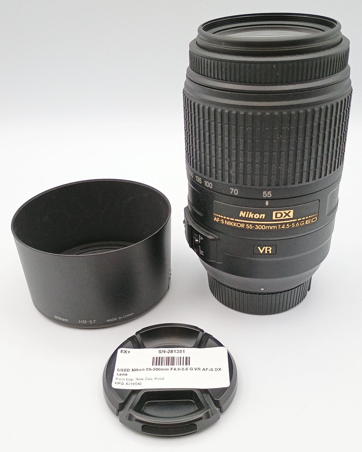 USED Nikon 55-300mm F4.5-5.6 G VR AF-S DX Lens