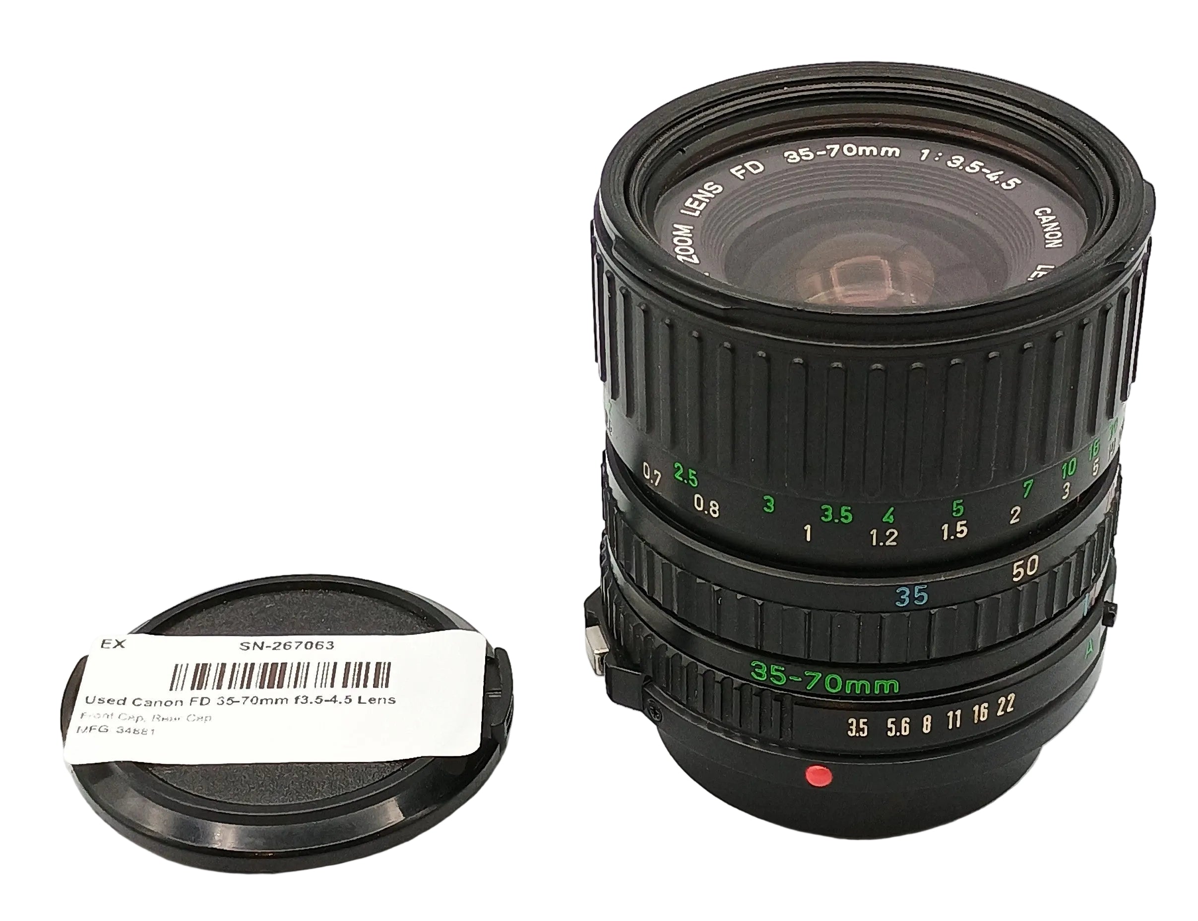 Used Canon FD 35-70mm f3.5-4.5 Lens