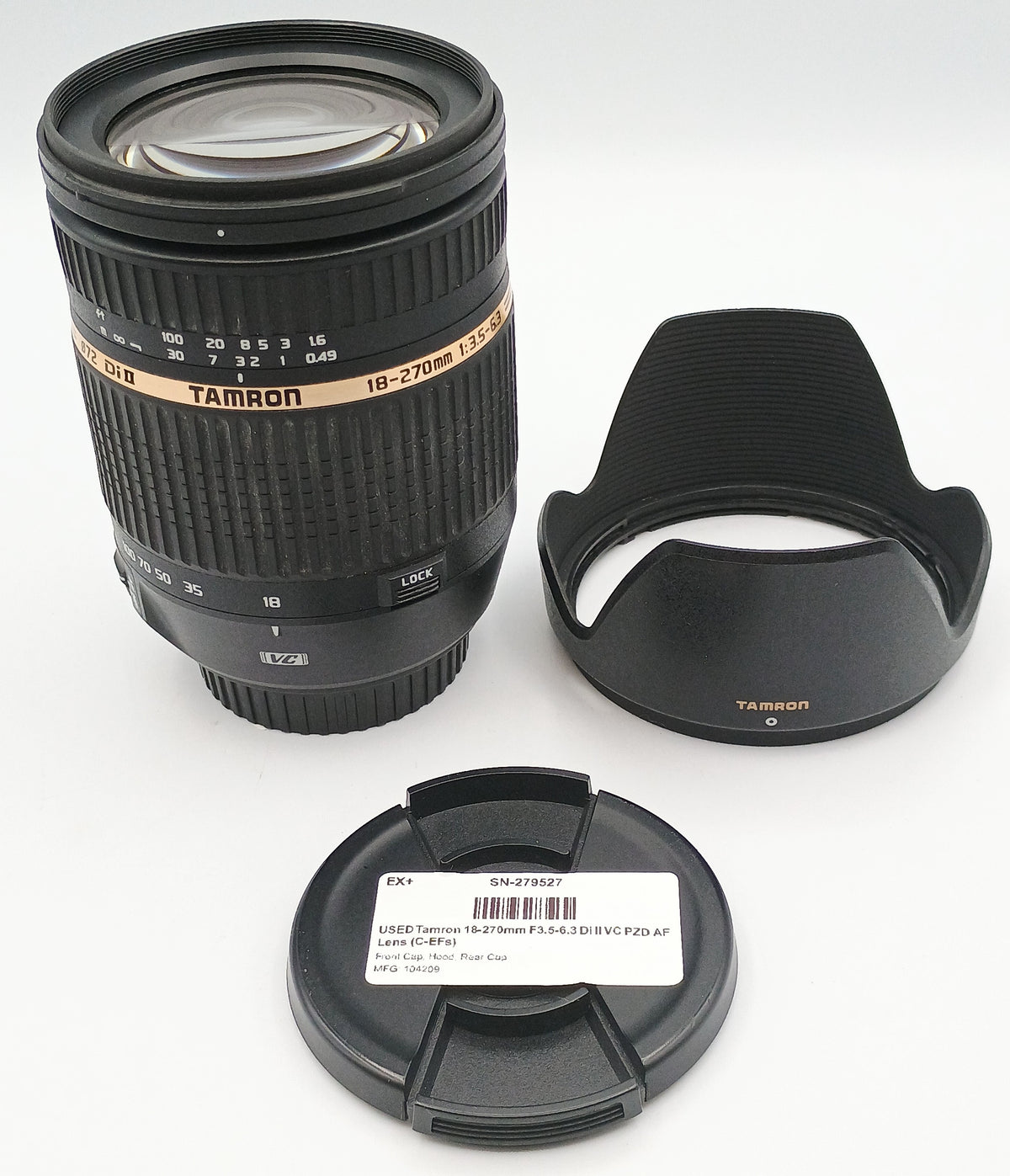 USED Tamron 18-270mm F3.5-6.3 Di II VC PZD AF Lens (C-EFs)