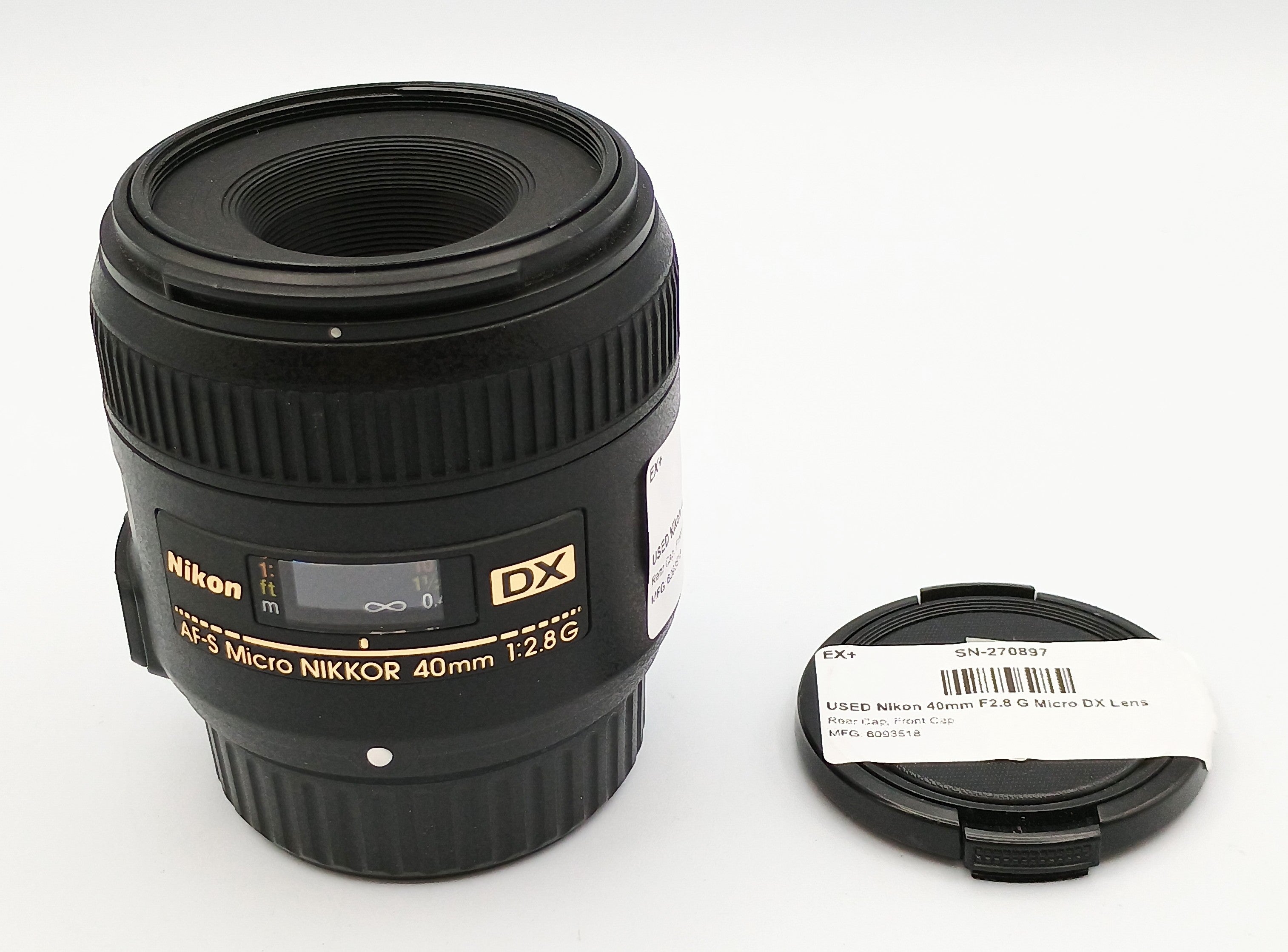 USED Nikon 40mm F2.8 G Micro DX Lens