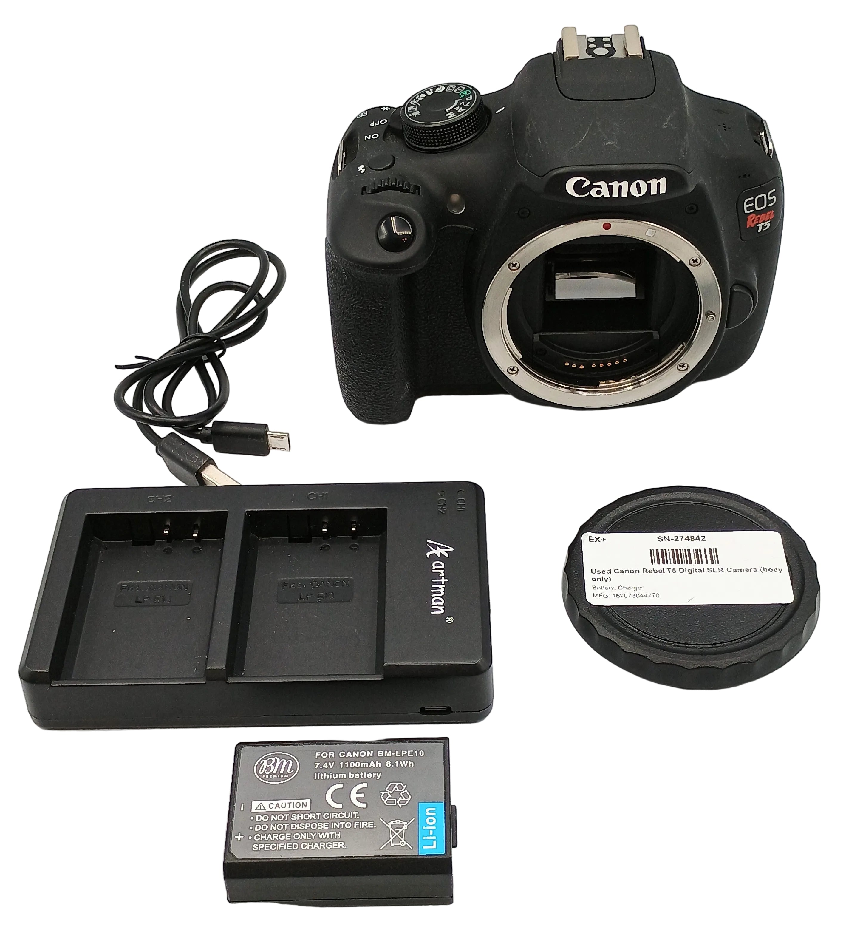 Used Canon Rebel T5 Digital SLR Camera (body only)