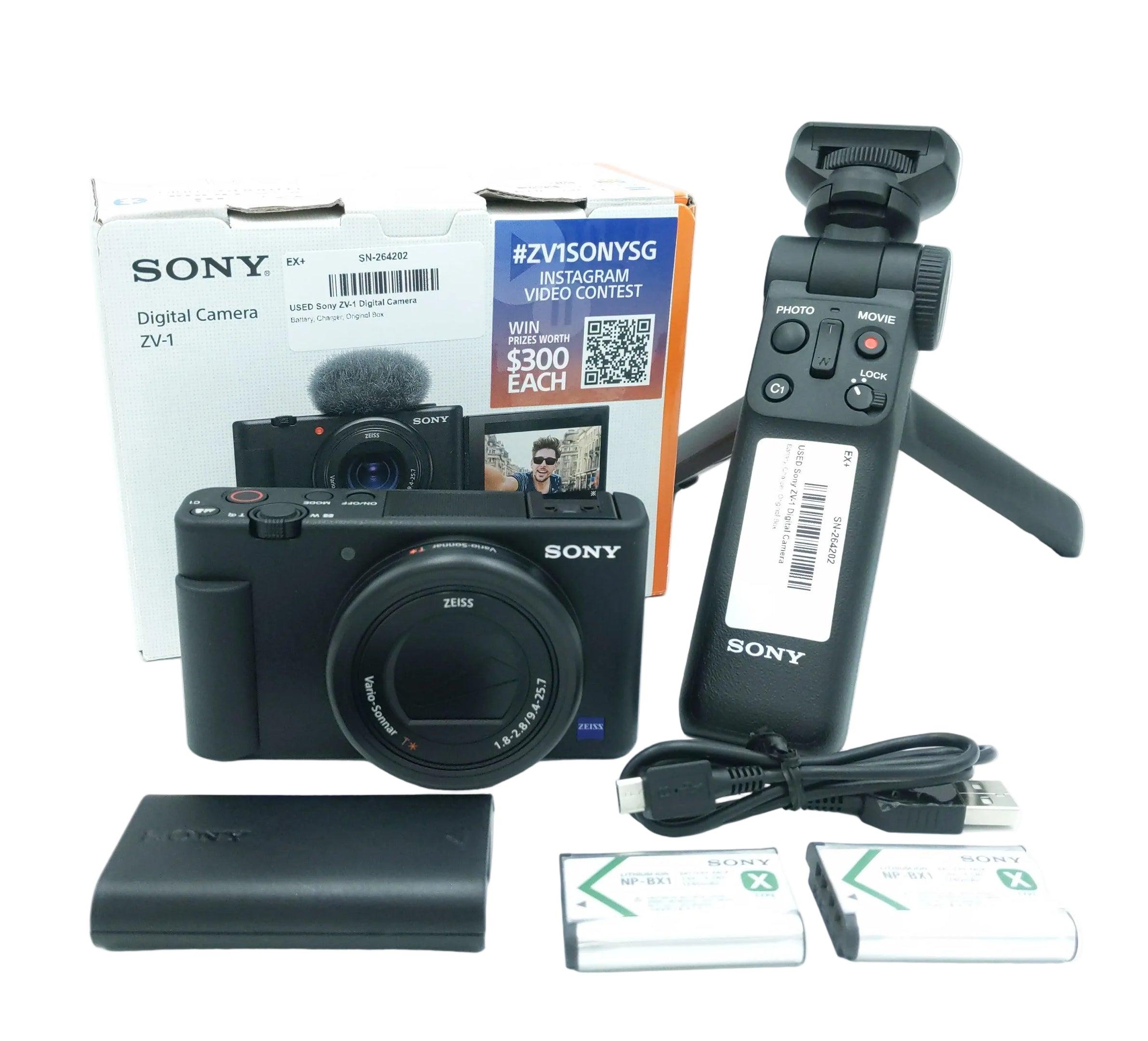 USED Sony ZV-1 Digital Camera w/ VPT2BT Grip