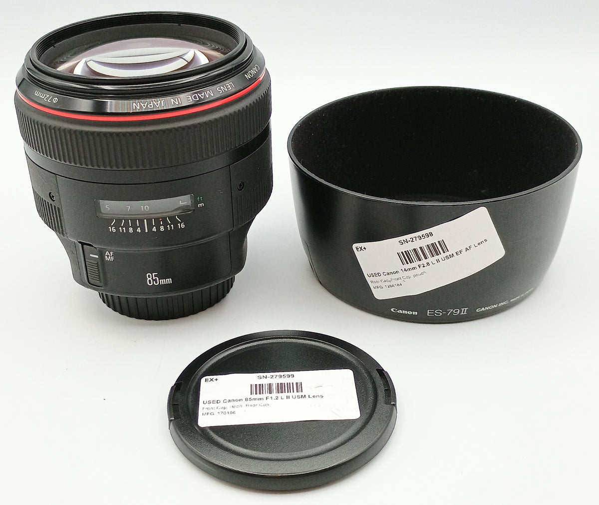 USED Canon 85mm F1.2 L II USM Lens