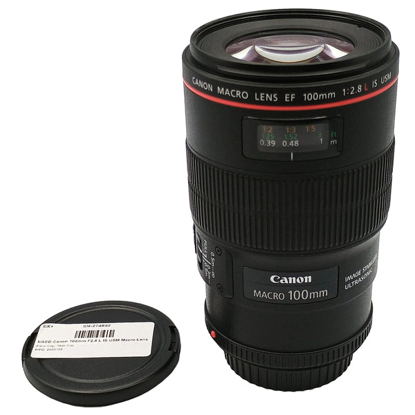 USED Canon 100mm F2.8 L IS USM Macro Lens