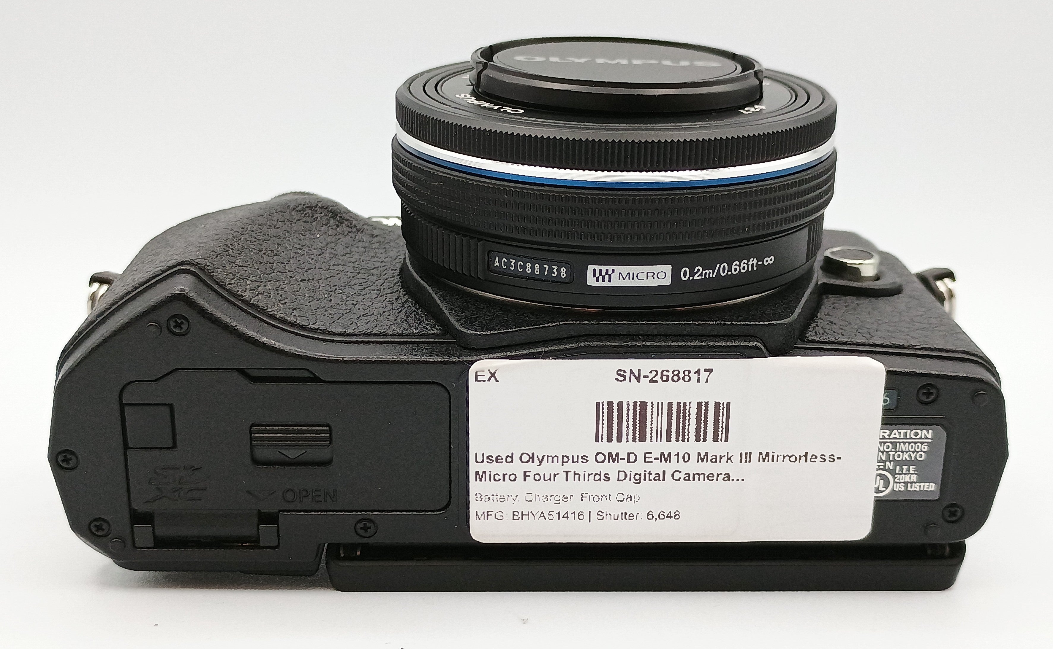 Used Olympus OM-D E-M10 Mark III Mirrorless  Micro Four Thirds Digital Camera with 14-42mm EZ Lens - Black