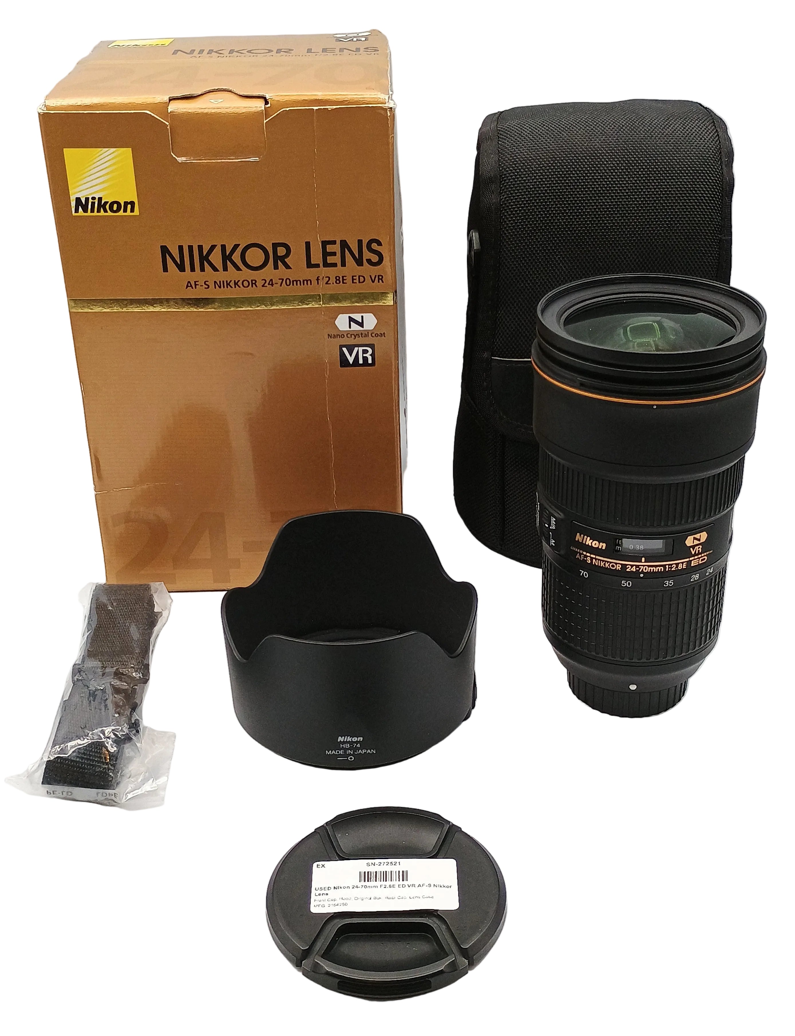 USED Nikon 24-70mm F2.8E ED VR AF-S Nikkor Lens